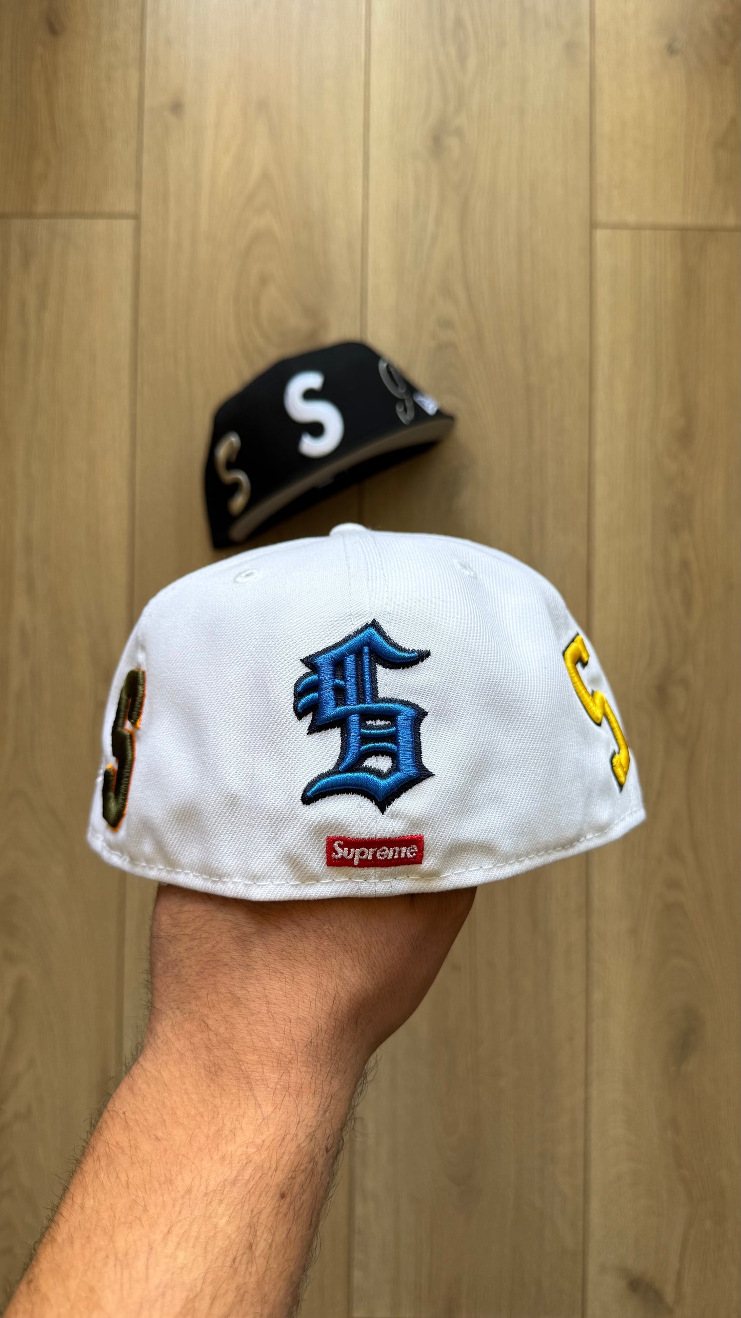 Supreme S Logo New Era 59Fifty Fitted Hat White