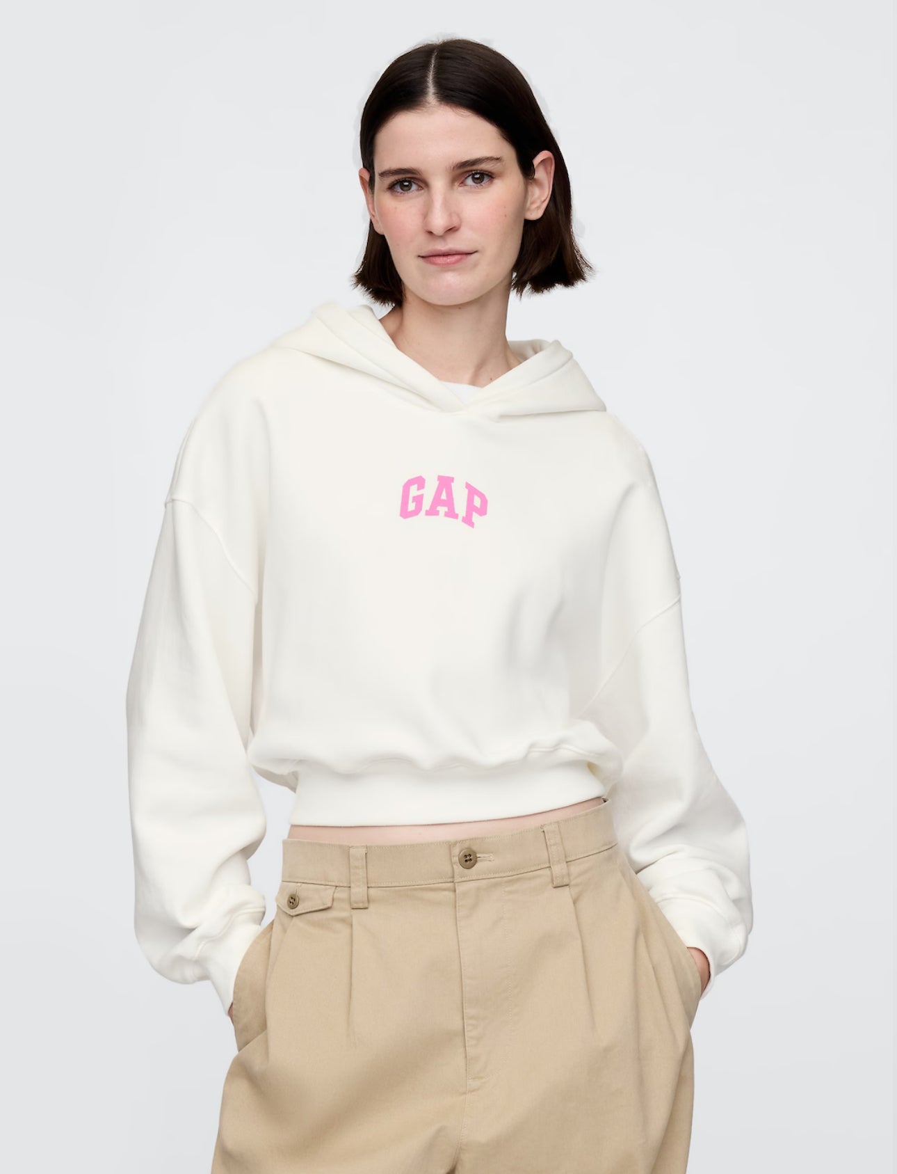 GAP Vintage Soft Logo Crop Hoodie