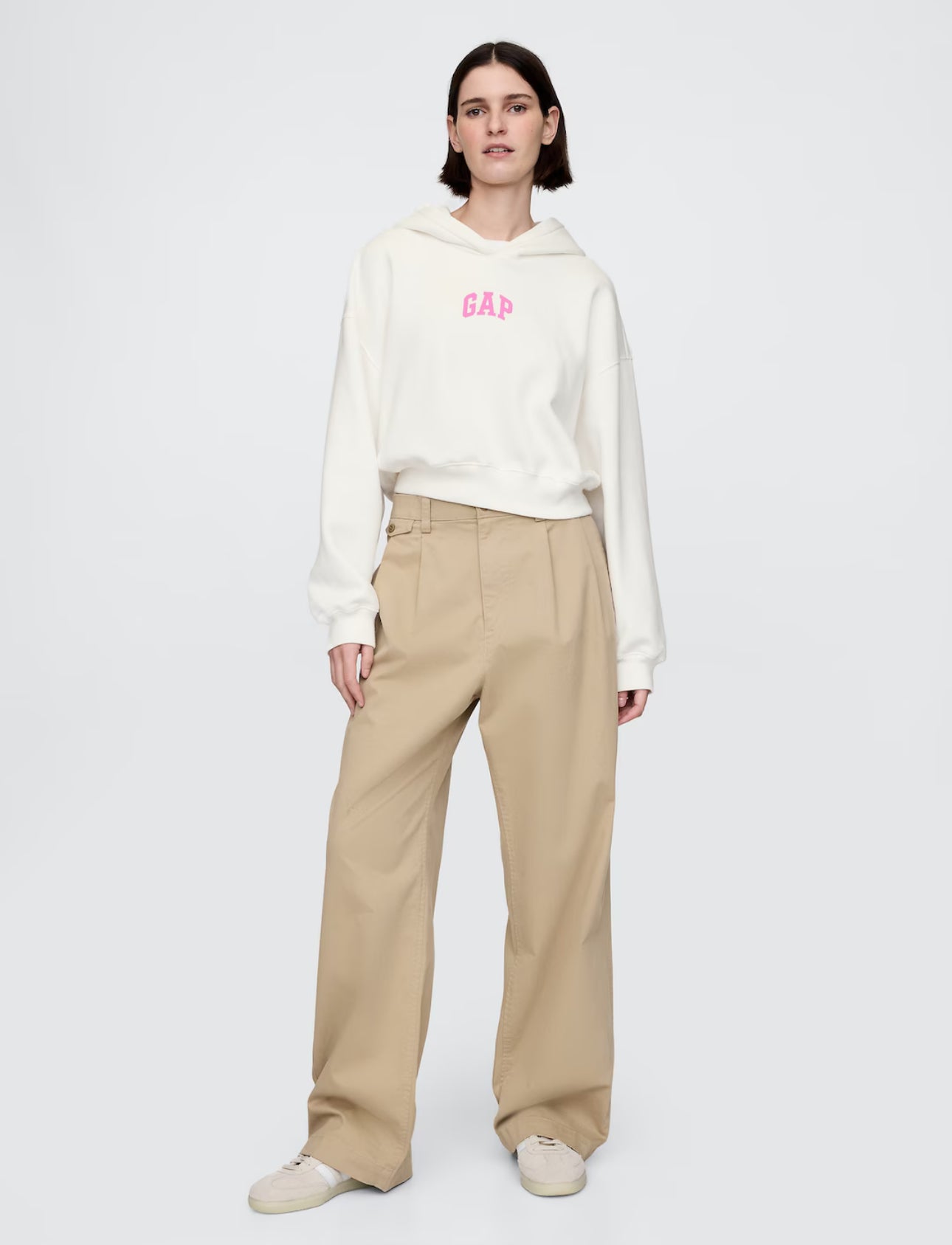 GAP Vintage Soft Logo Crop Hoodie