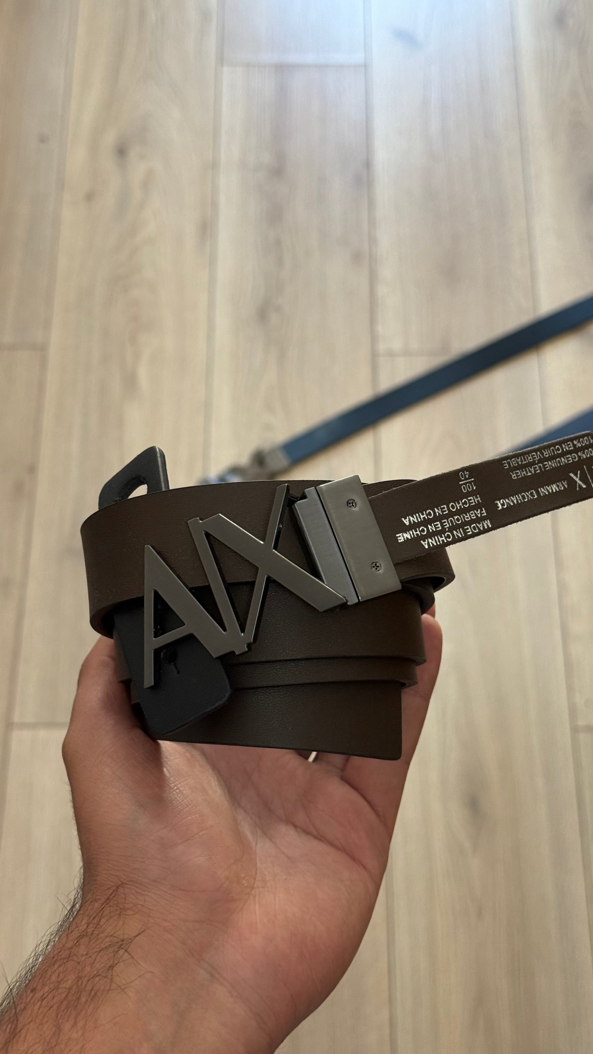 Armani Exchange A|X Logo Reversible Belt