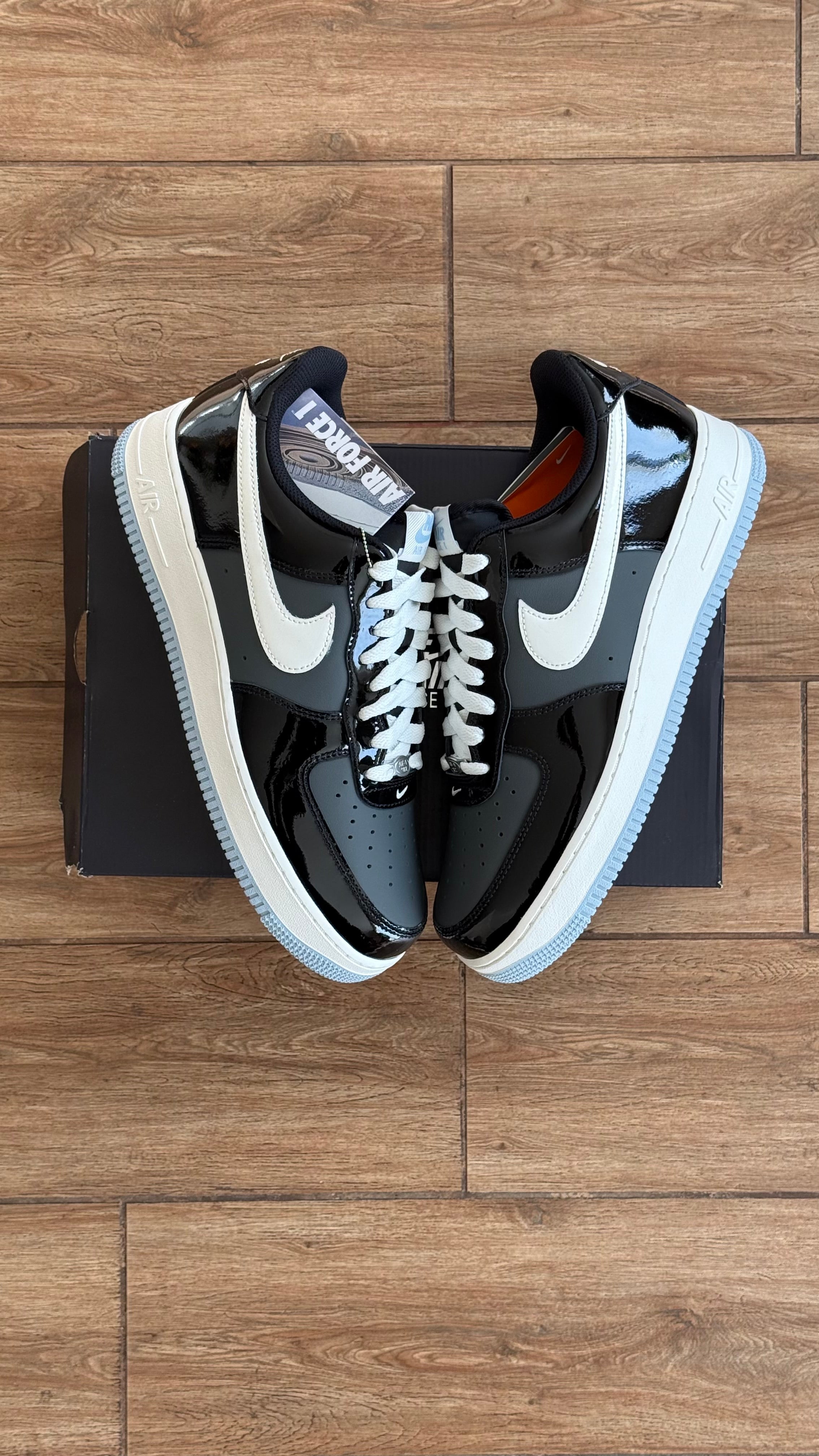 Nike Air Force 1 Low Black Iron Grey Patent