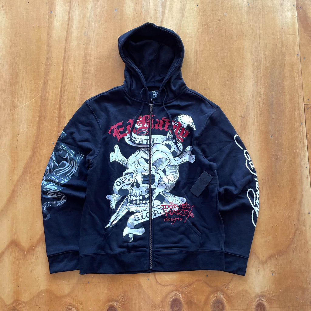 Hoodie Zipper Ed Hardy