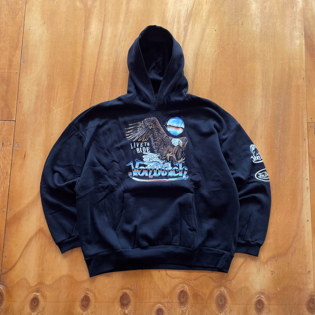 Live to Ride Baggy Sweat Pant Oversized Hoodie Von Dutch
