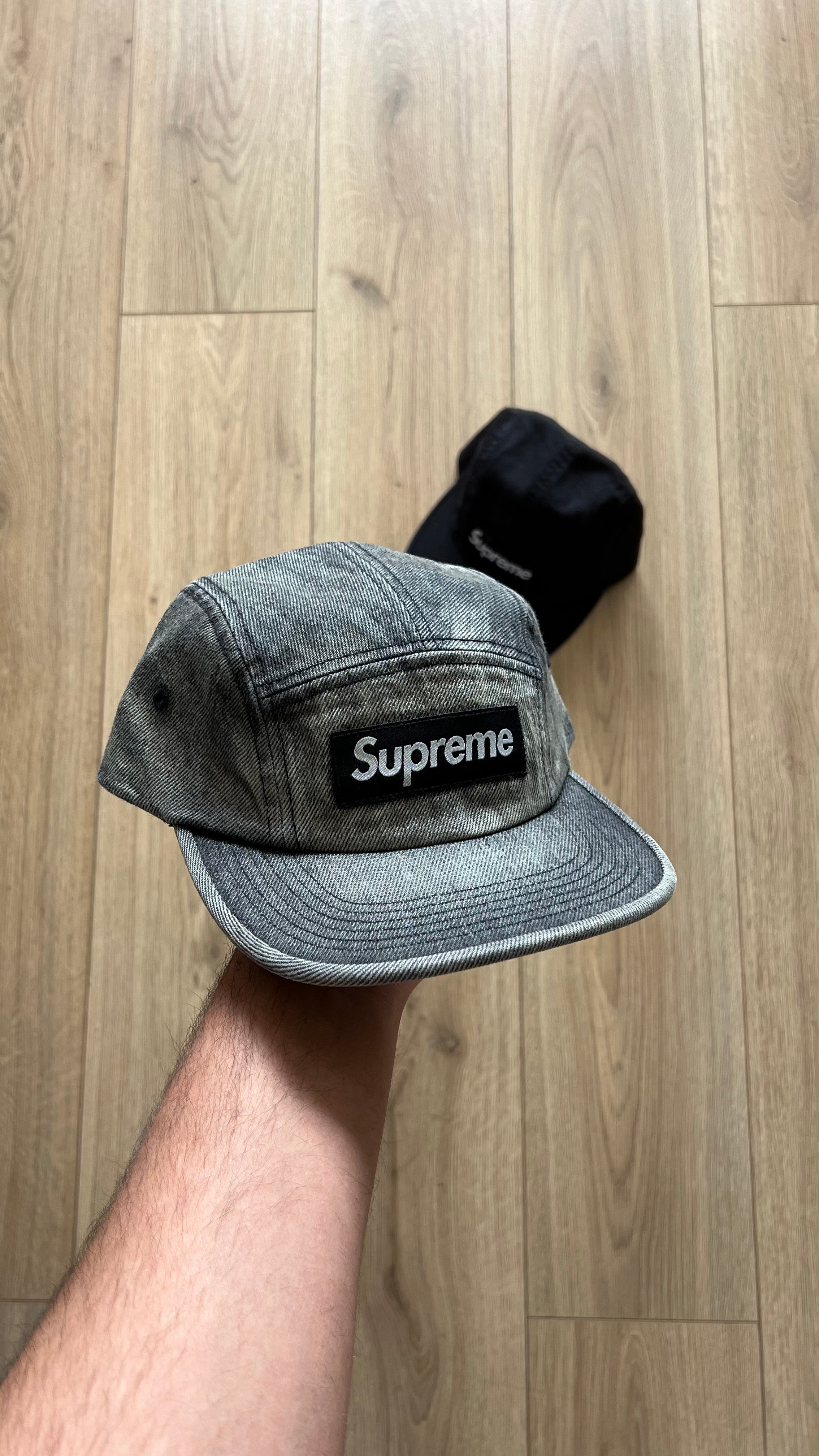 Supreme Camp Cap Washed Black 5-Panel