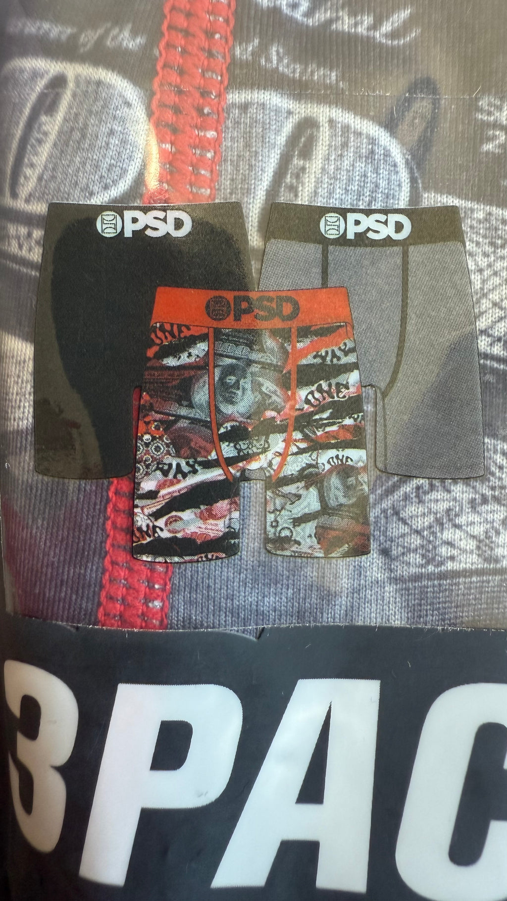Pack de 3 Boxers PSD - Benjamin Franklin Black/Red