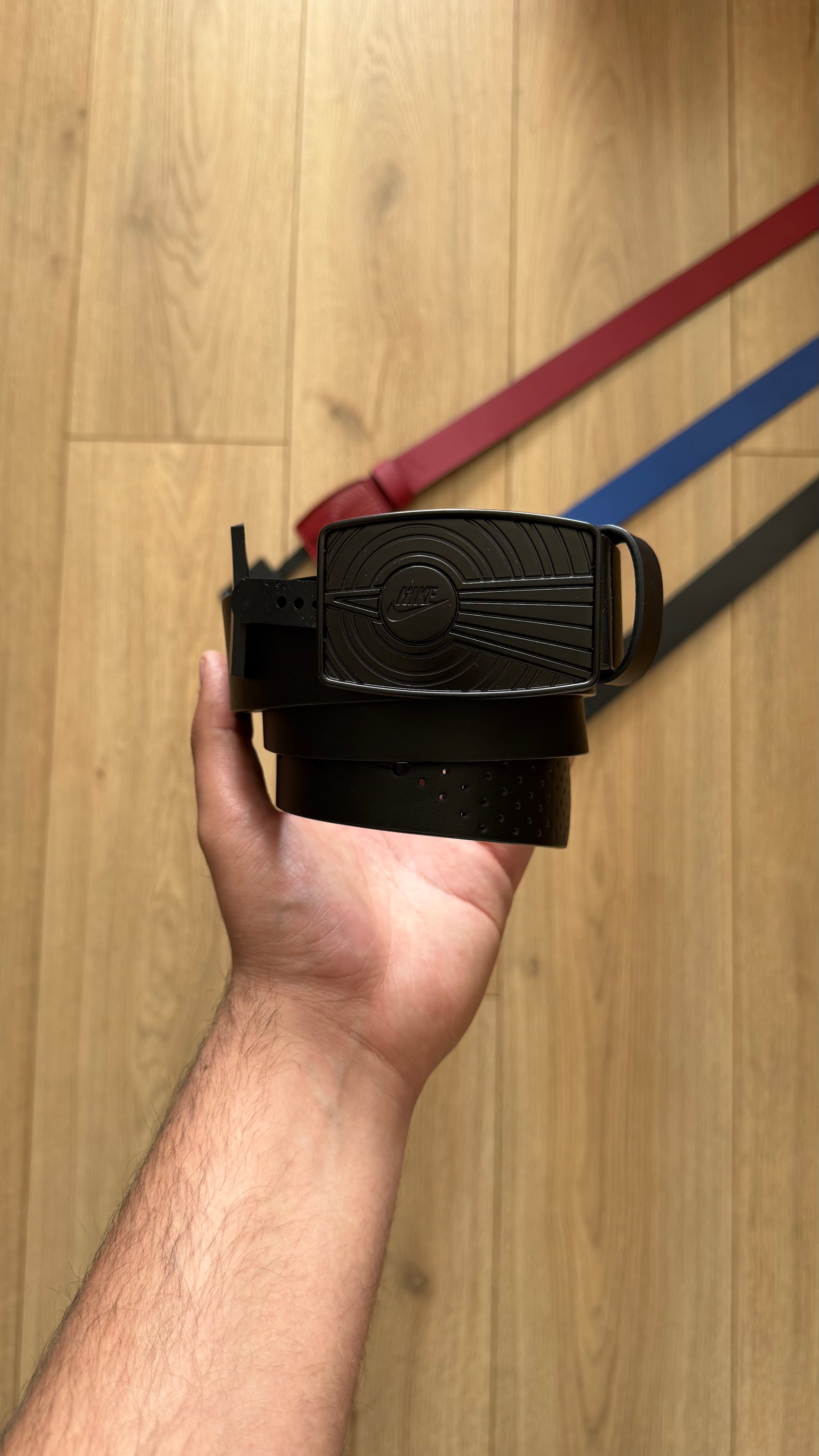 Cinturón Nike Black Cuero Sintético Hebilla Jordan 1