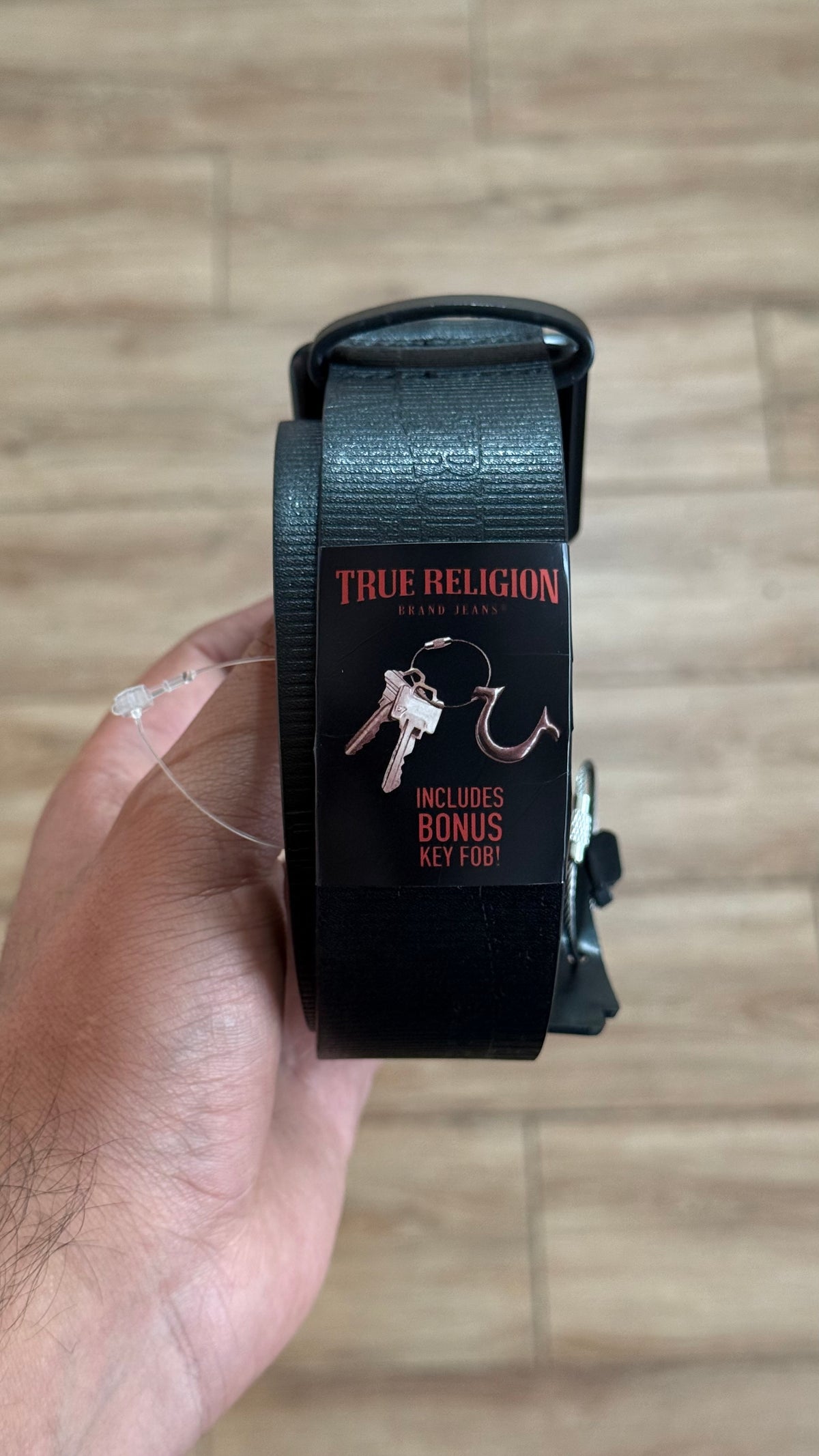True Religion Black Belt + Key Fob