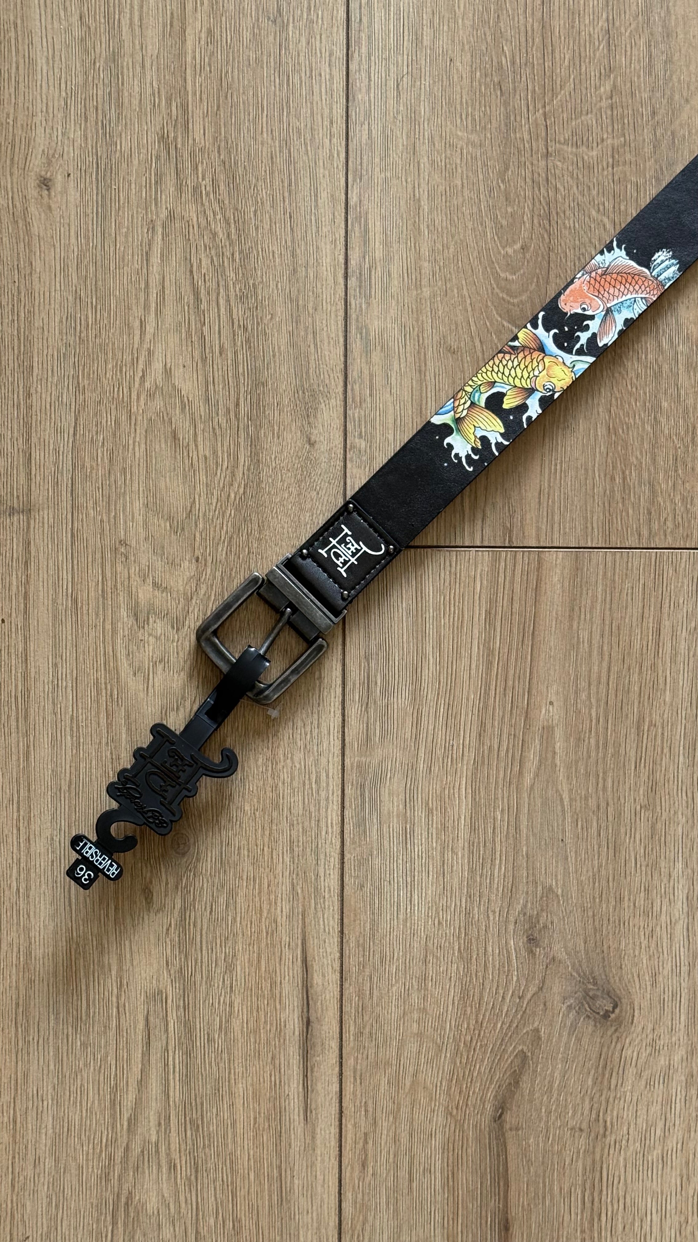 Cinturón Ed Hardy Koi Reversible