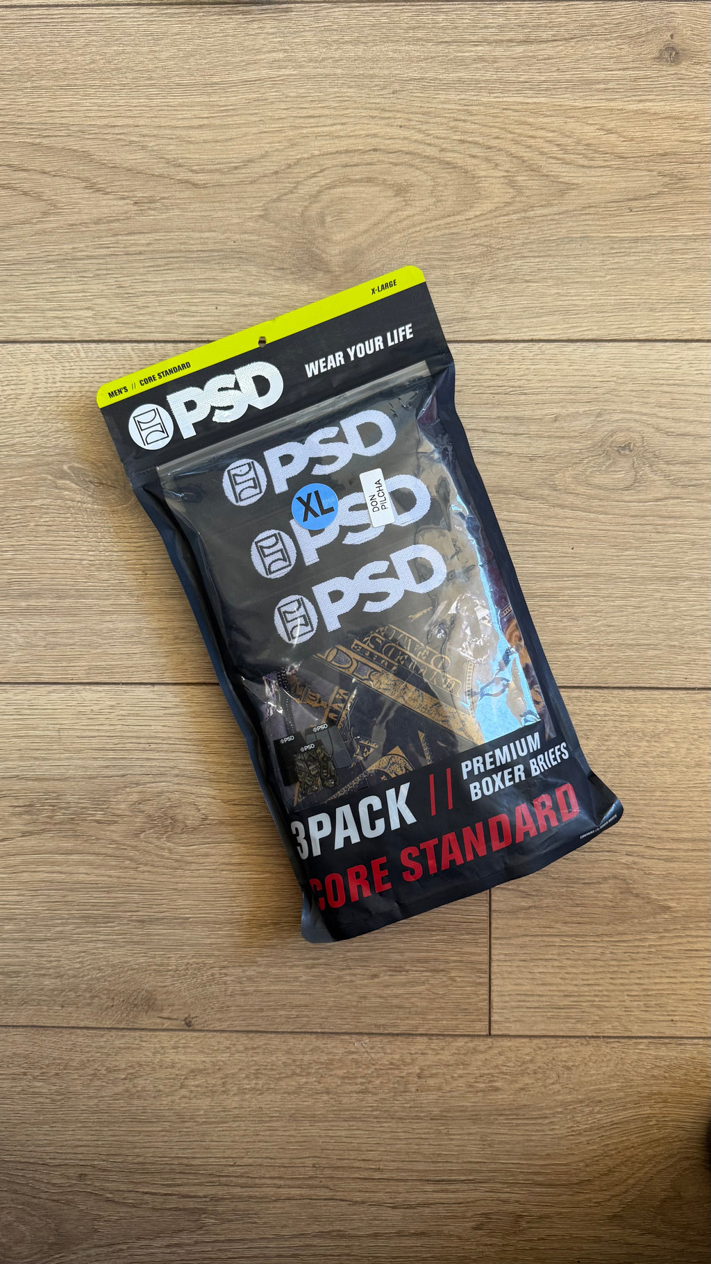 Pack de 3 Boxers PSD - Benjamin Franklin Black/Yellow