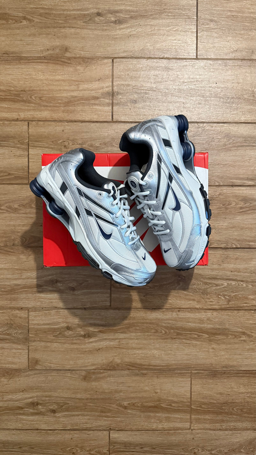 Nike Shox Ride 2 Photon Dust Metallic Silver Navy