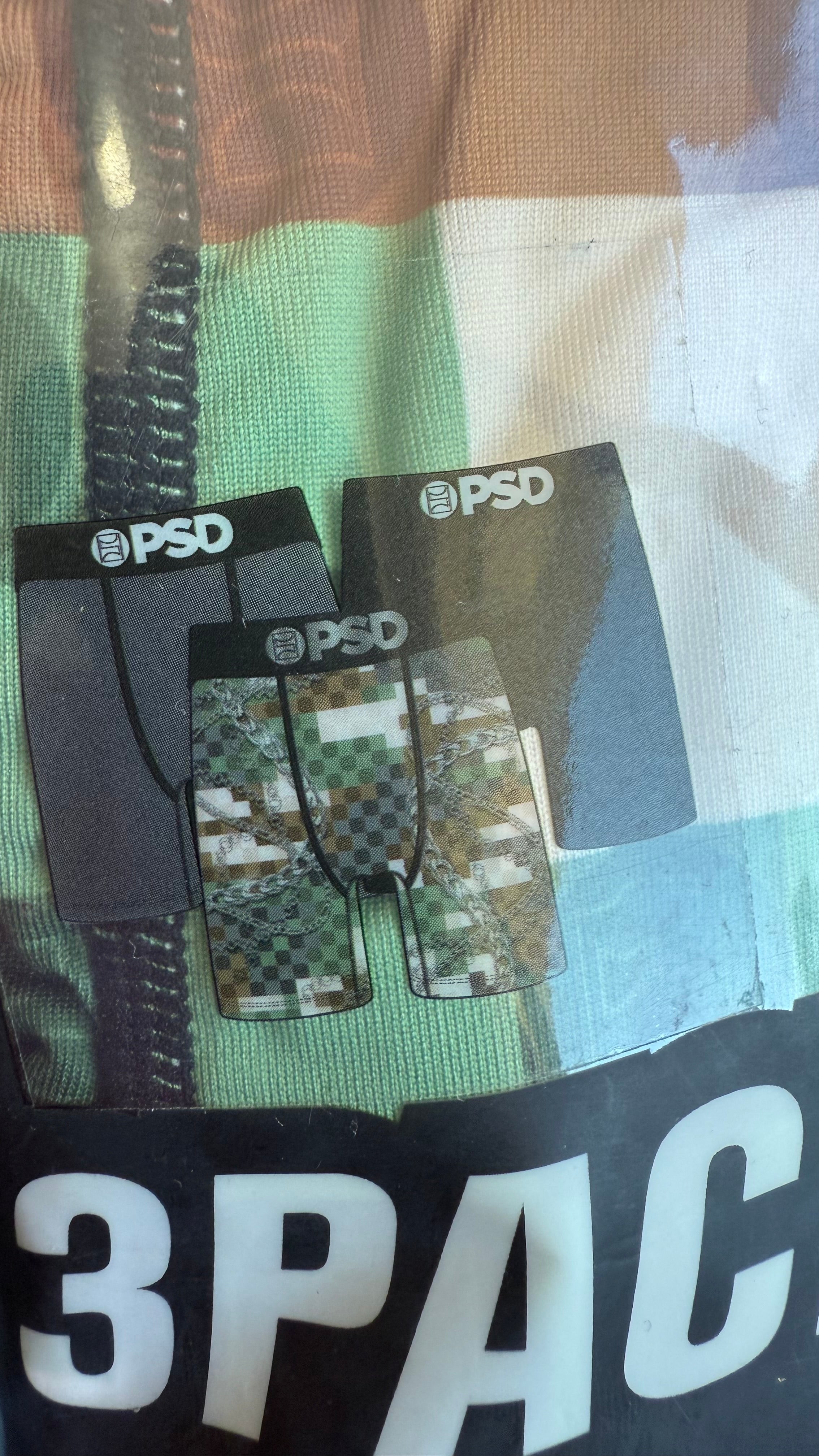 Pack de 3 Boxers PSD - Box Logo Camo Chains