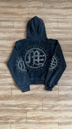 Mixed Emotions Eclipse Rhinestone Hoodie Zipper