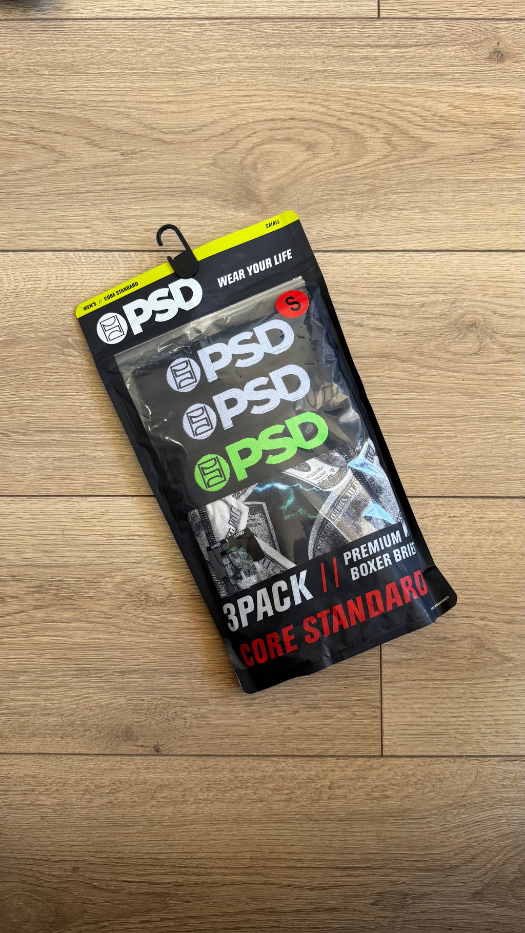 Pack de 3 Boxers PSD - Benjamin Franklin Black/Green