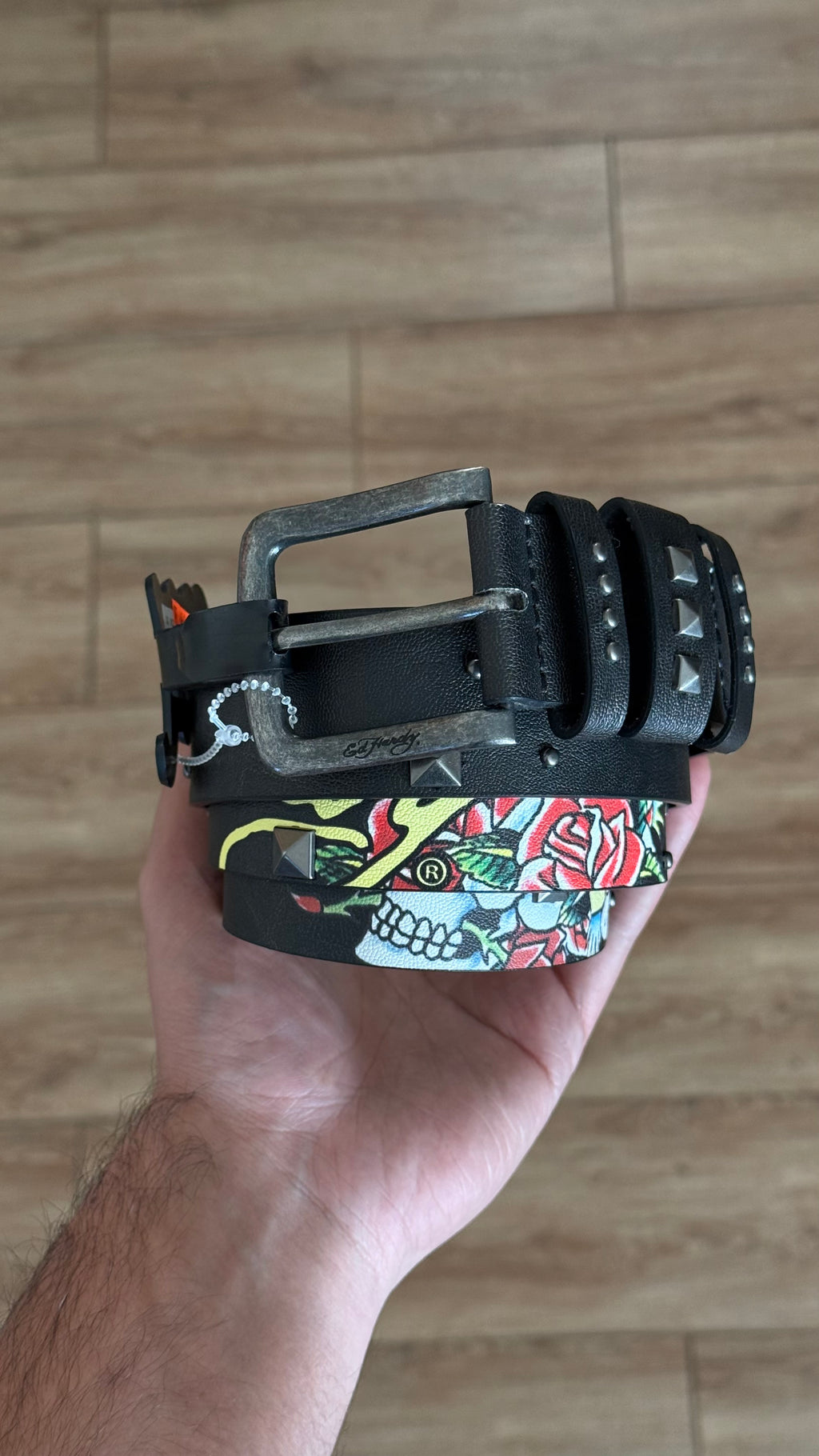 Cinturón Ed Hardy Skull White