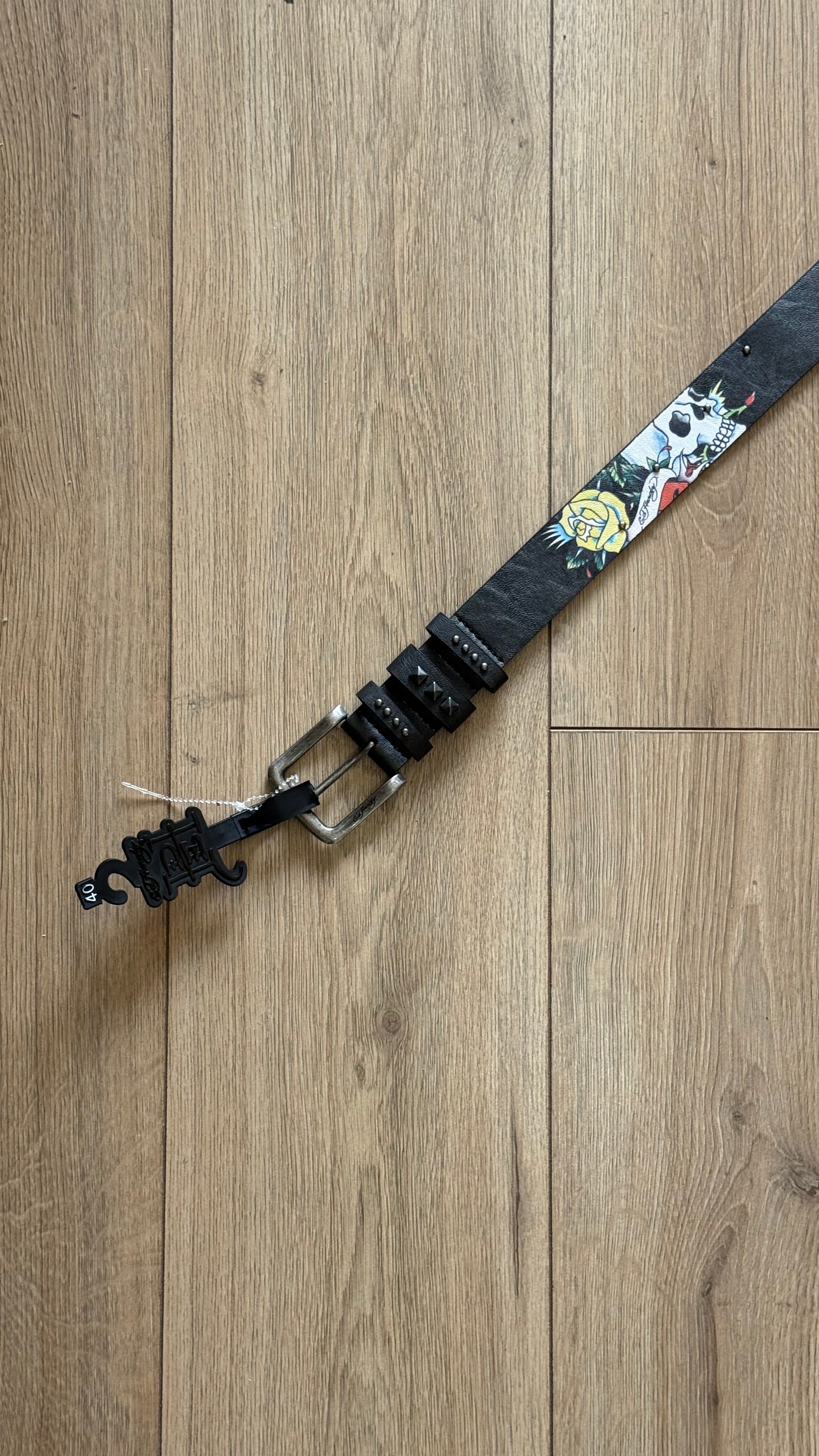 Cinturón Ed Hardy Skull White