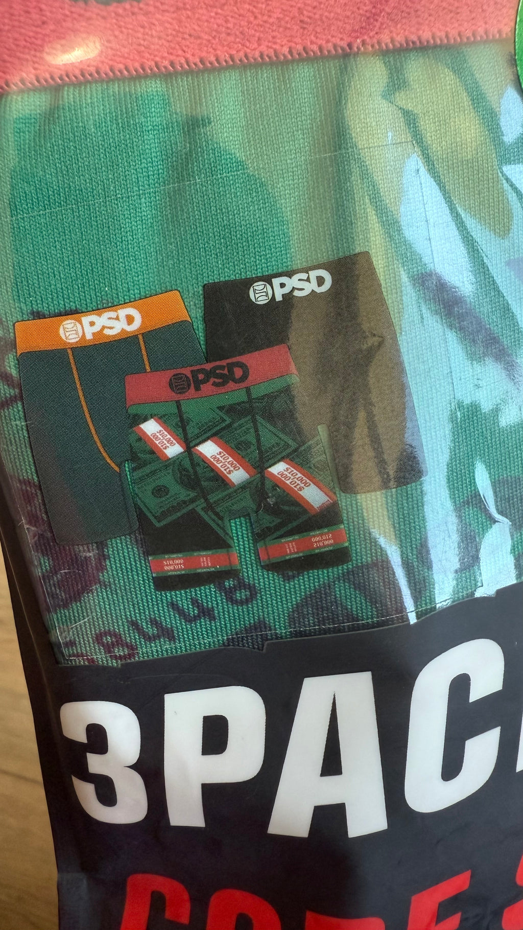 Pack de 3 Boxers PSD - Wads of Bills Black/Green