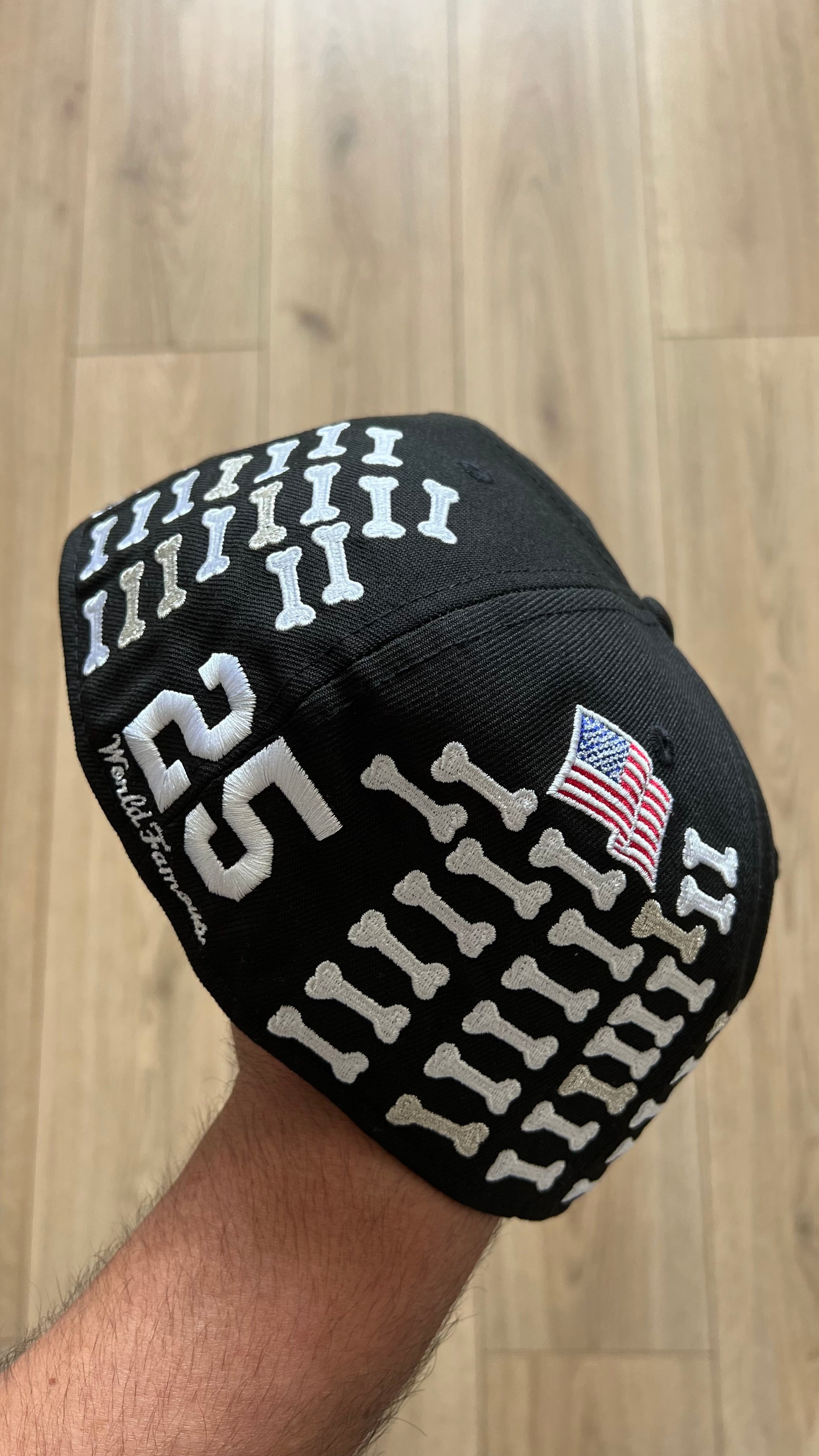 Supreme Bones Box Logo New Era 59Fifty Fitted Hat Black