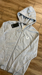 True Religion Big Buddha Logo Grey Full-Zip