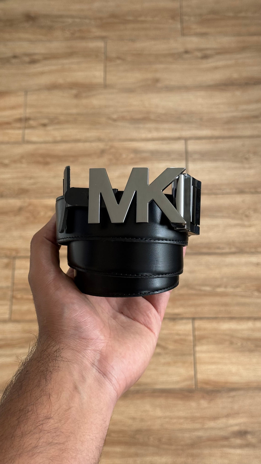 Cinturón MK Black Monogram Reversible