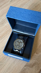 True Religion Analog Watch Silver Black Face
