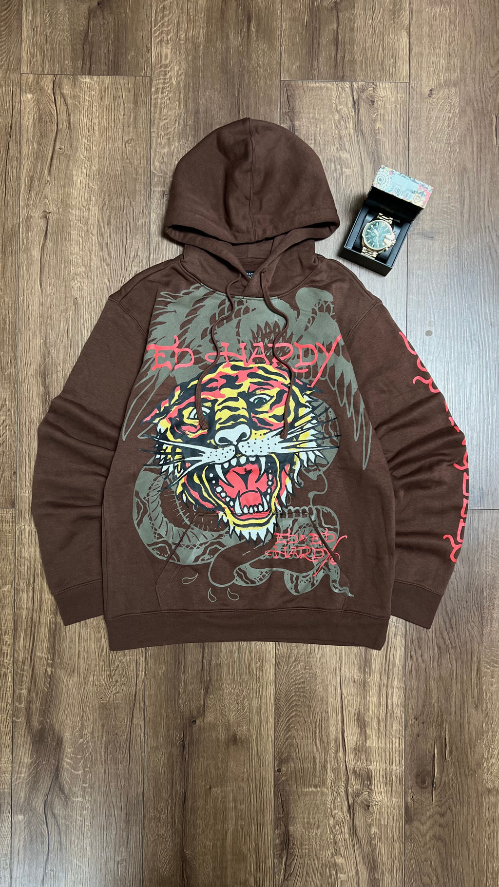 Ed Hardy Tigers Tattoo Design Hoodie