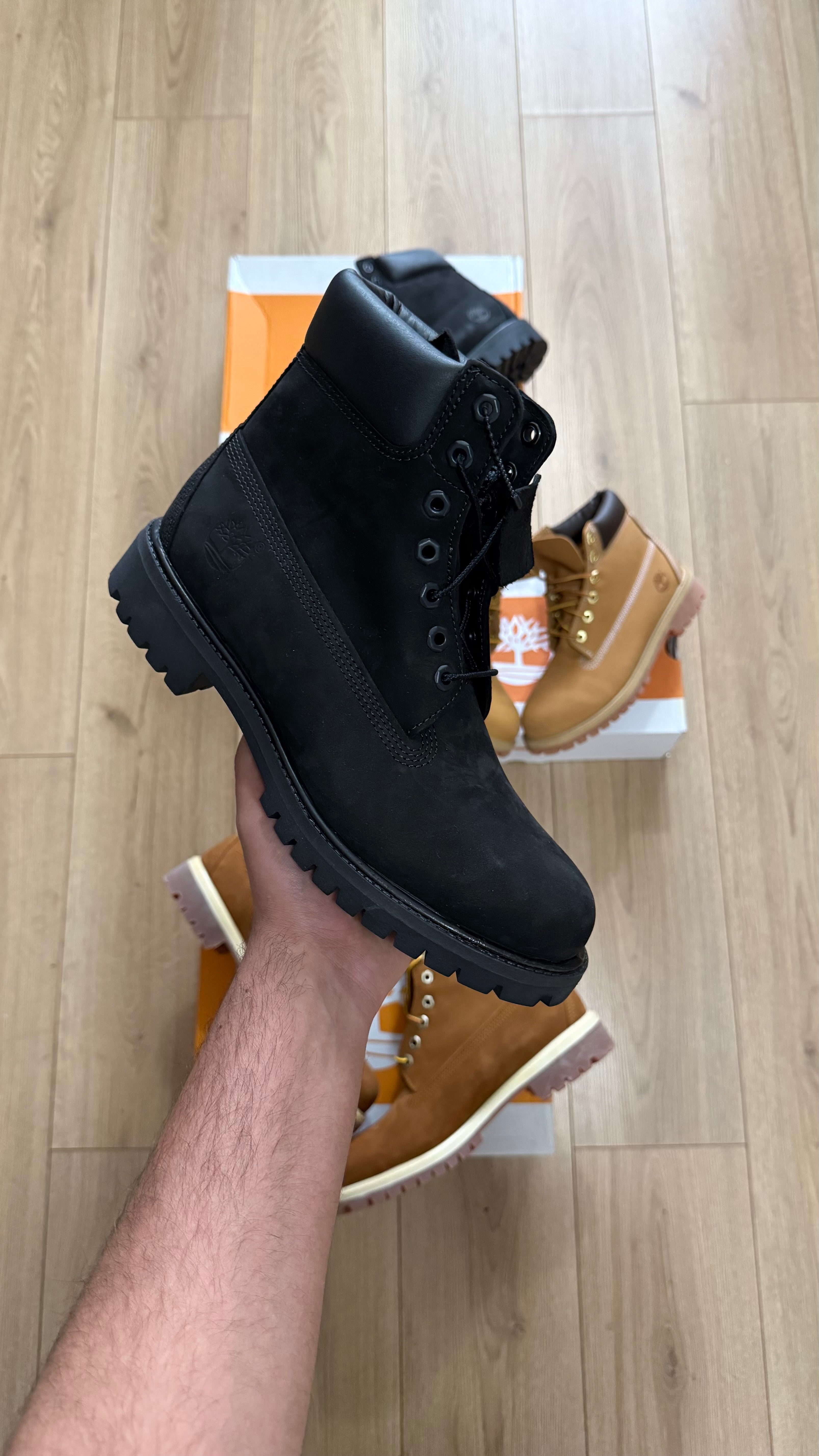 Timberland Premium 6 Inch Black Nubuck (con caja)