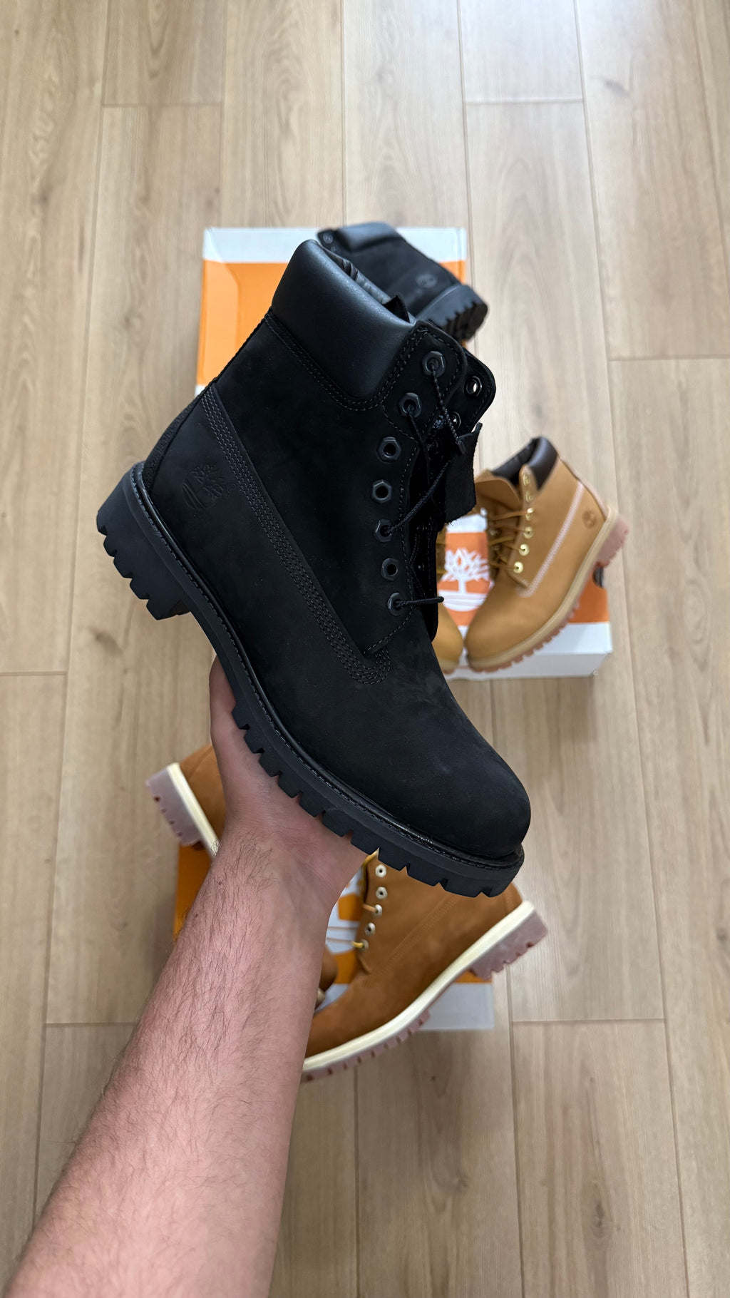 Foto original Timberland Premium 6 In Waterproof Boot (Black Nubuck)