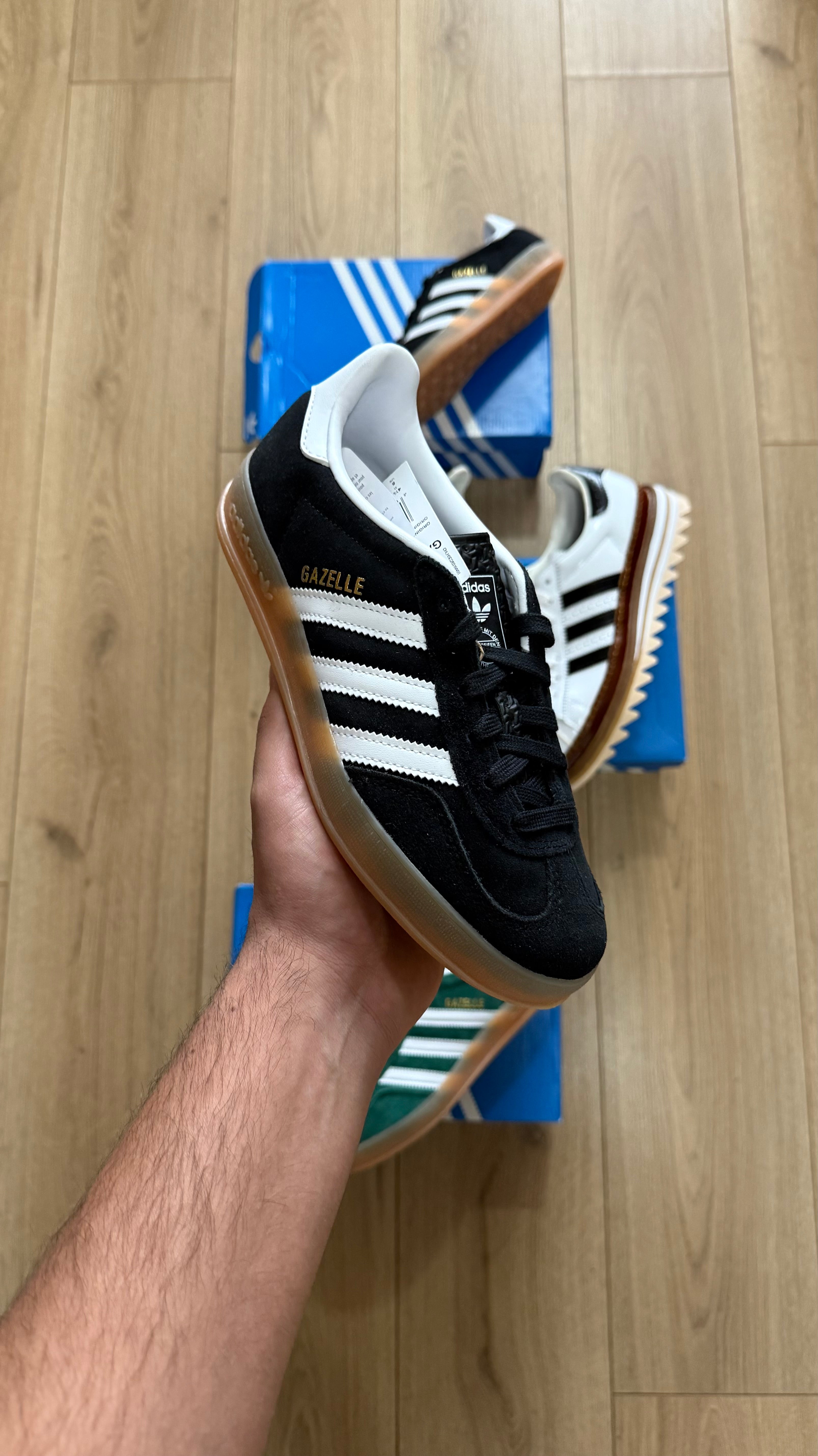 Adidas gazelle indoor black (con caja)