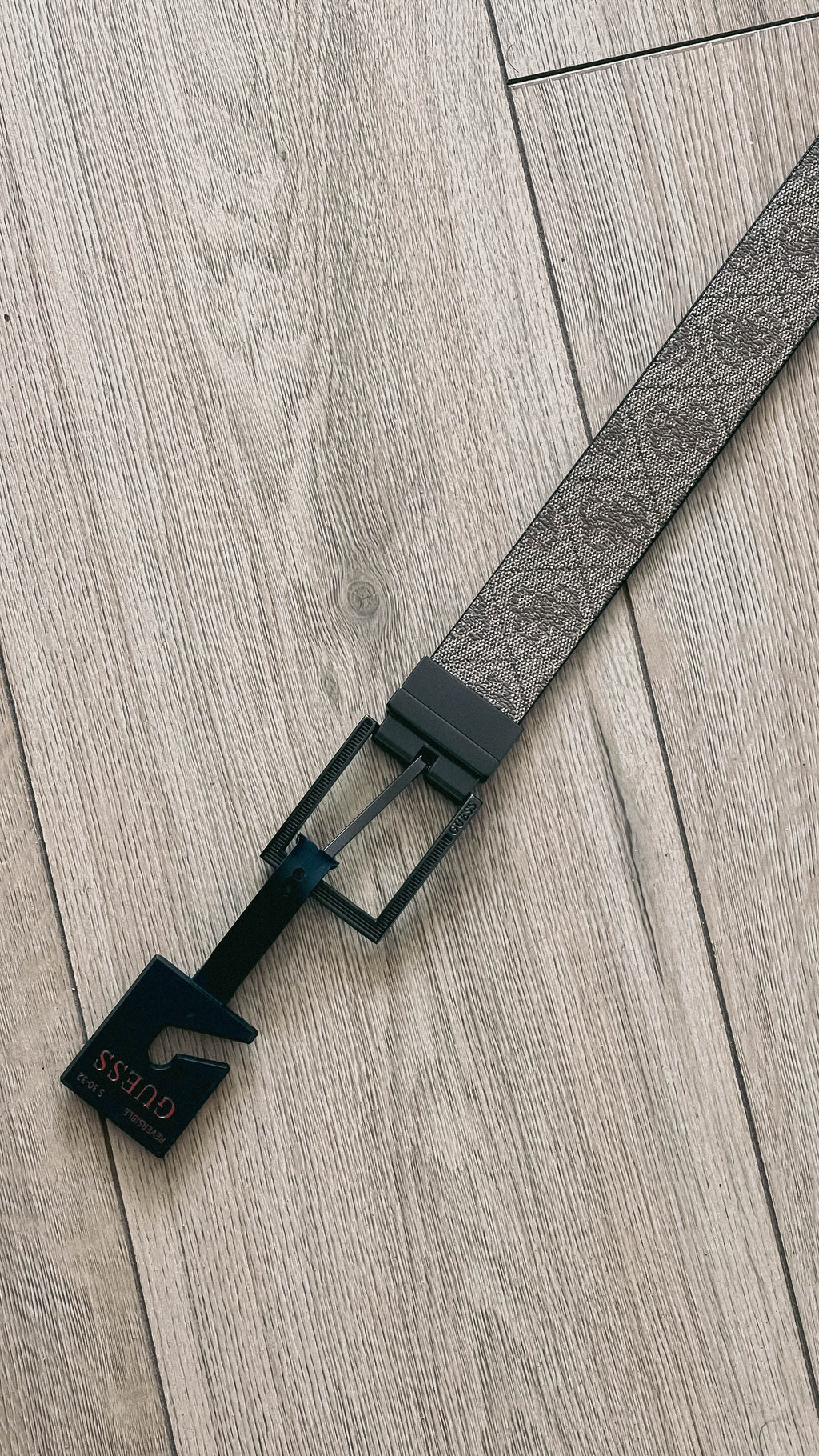 Cinturón Guess Monograma Brown Reversible