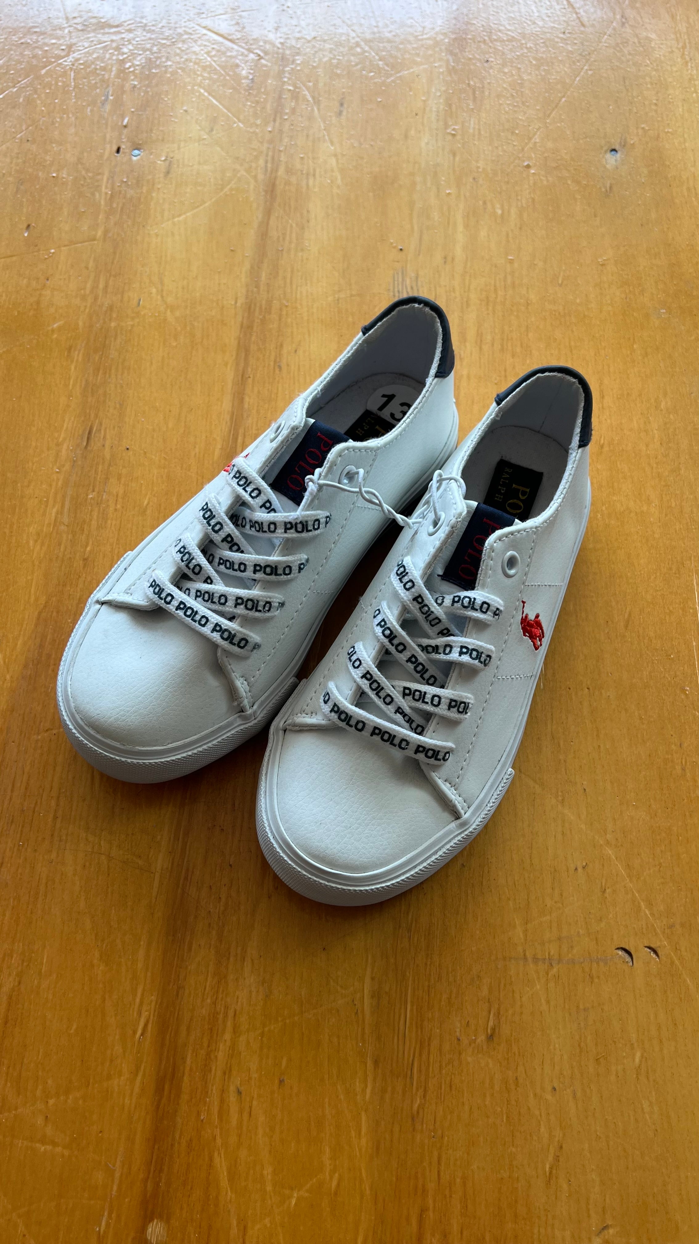 Polo Ralph Lauren White Leather Niño