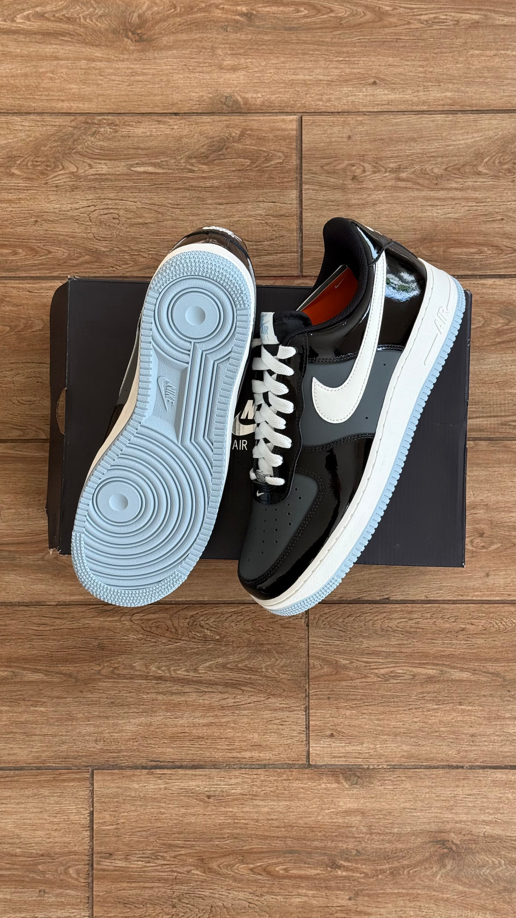 Nike Air Force 1 Low Black Iron Grey Patent