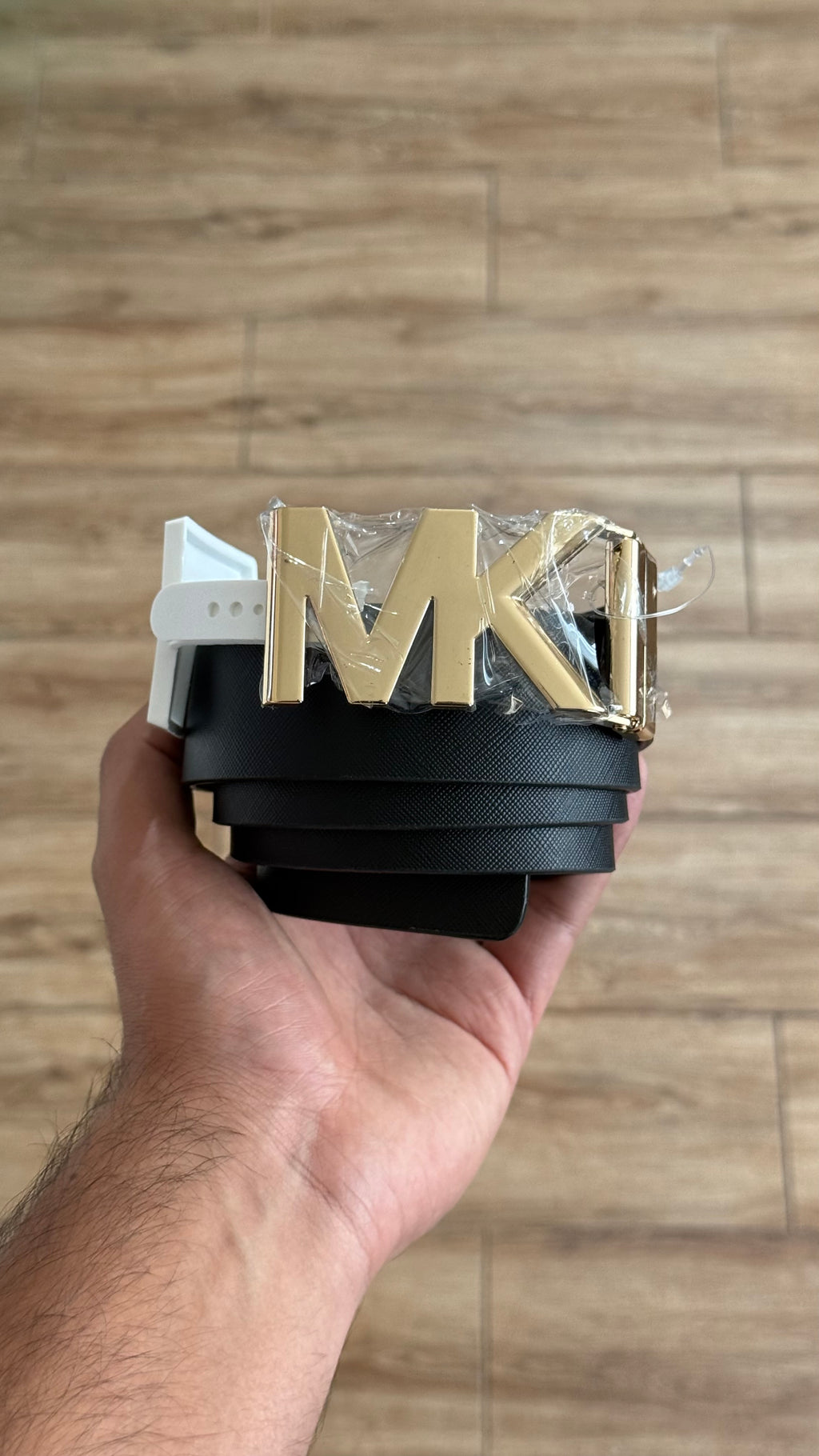 Cinturón MK Multilogo Brown Reversible