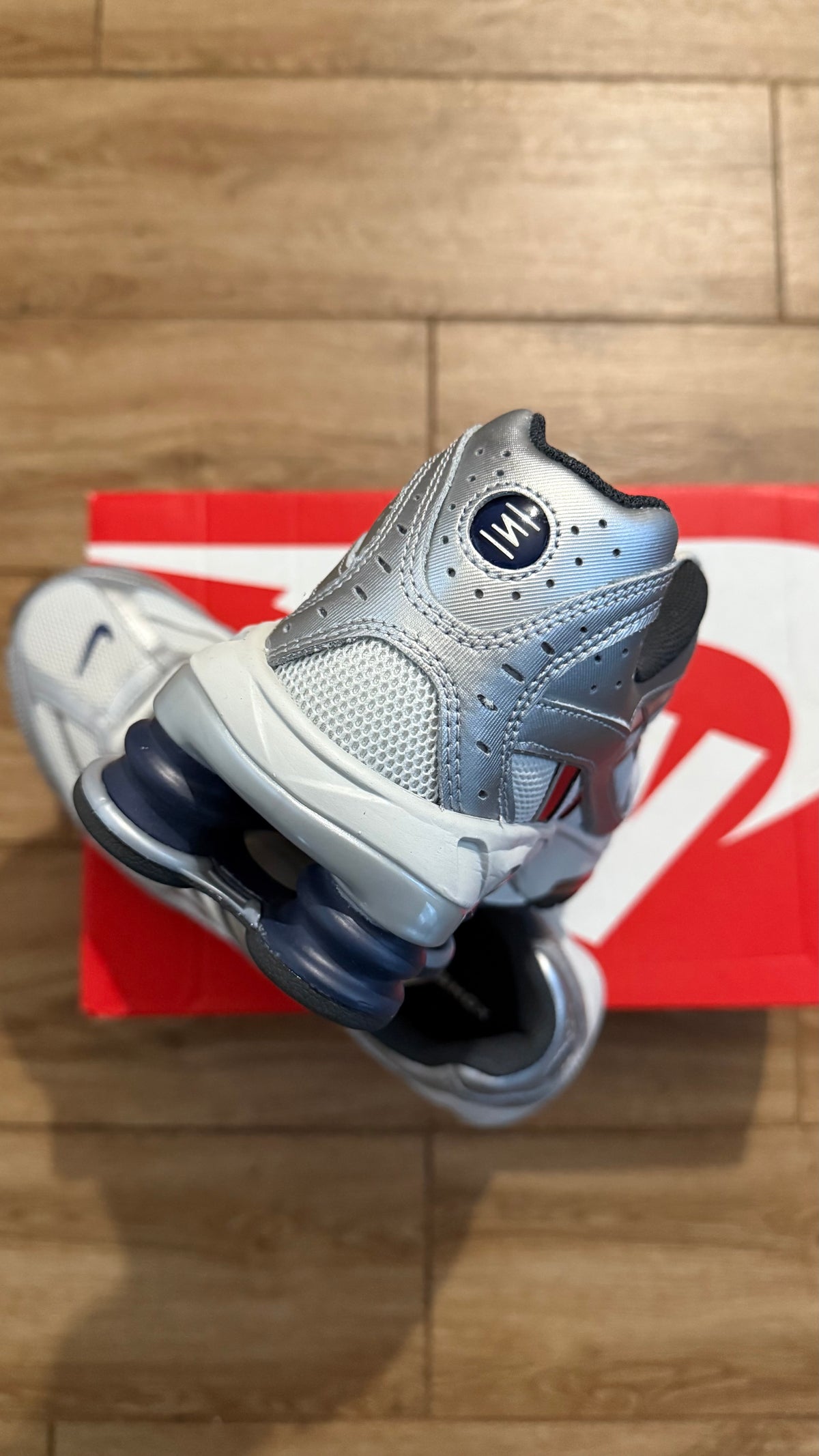 Nike Shox Ride 2 Photon Dust Metallic Silver Navy