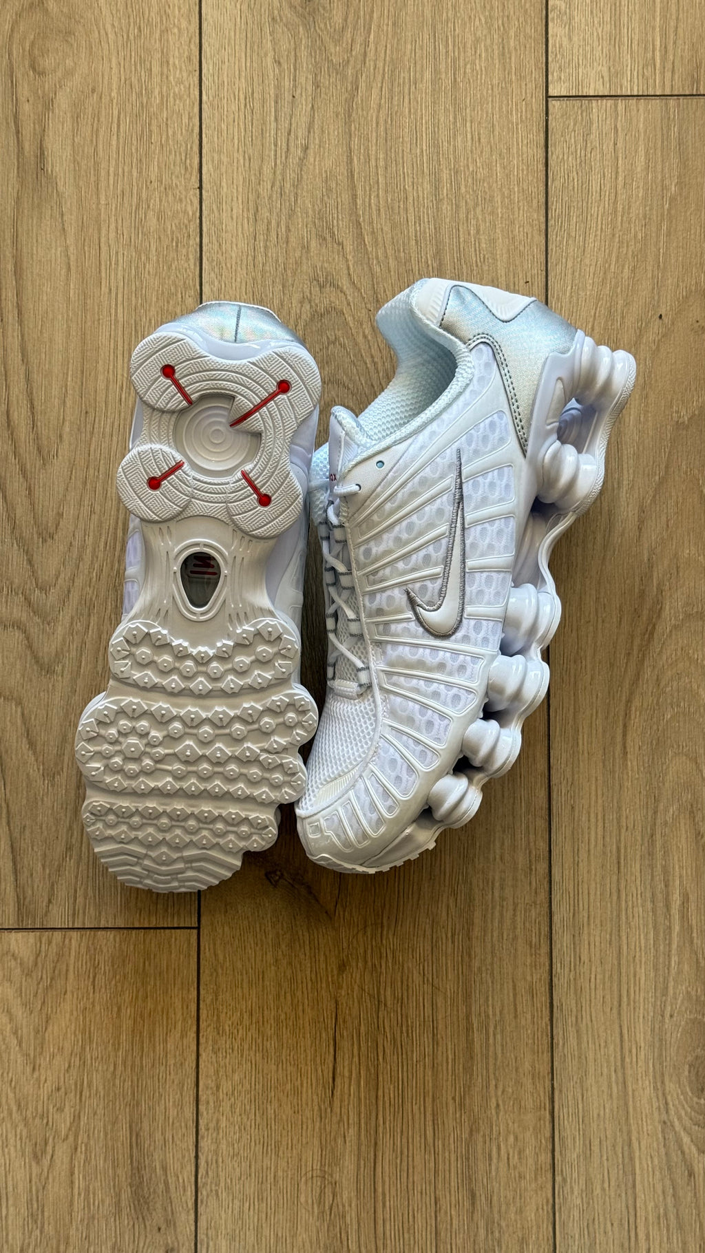 Nike Shox TL White Metallic Silver (No Box)