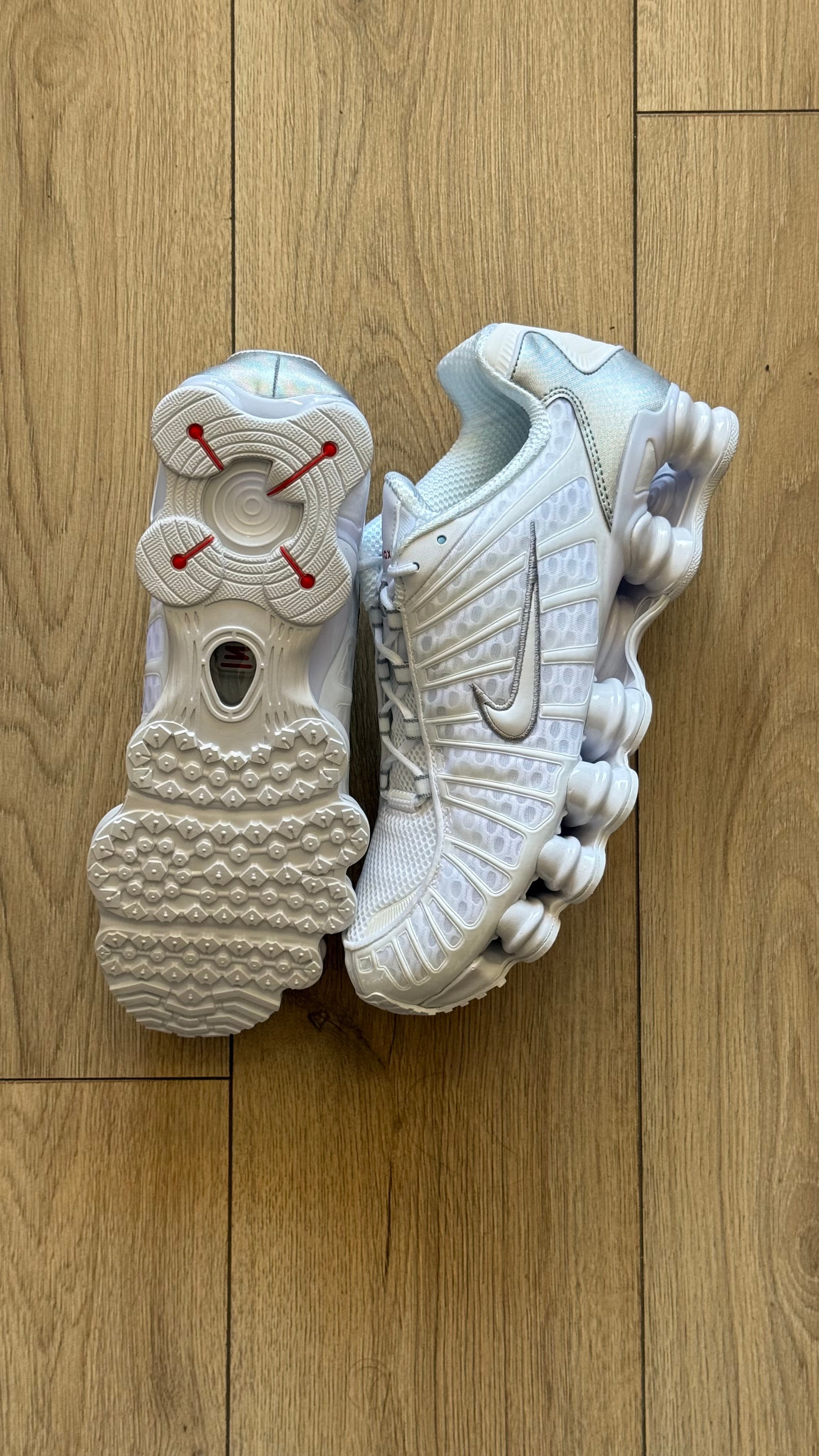 Nike Shox TL White Metallic Silver (No Box)