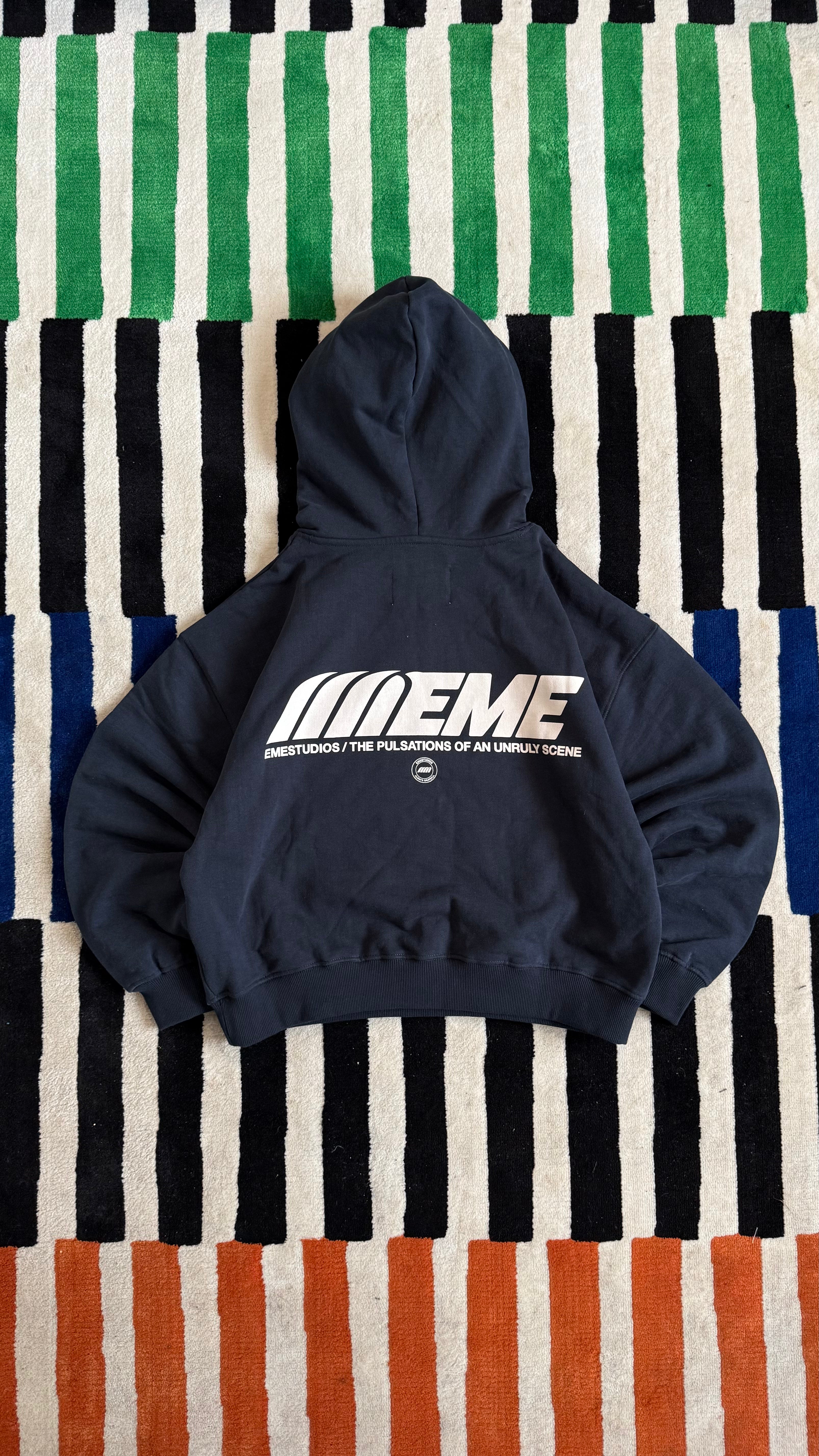 Eme Studios Always Grateful Navy Oversized Hoodie