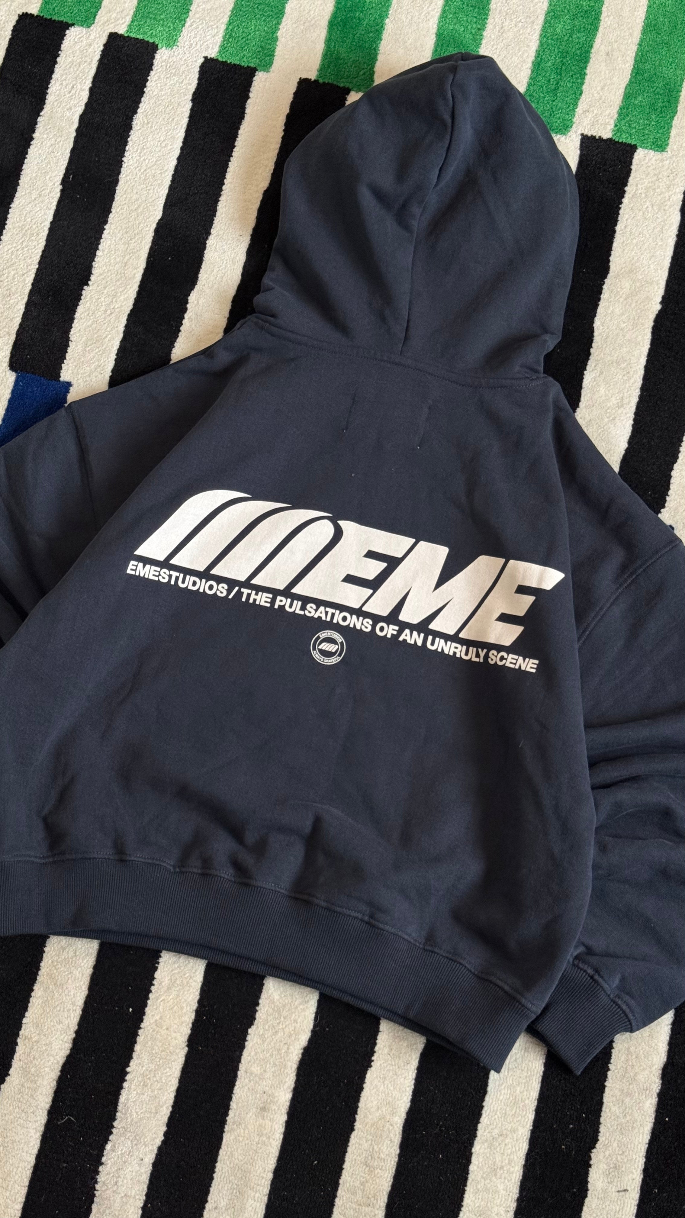 Eme Studios Always Grateful Navy Oversized Hoodie