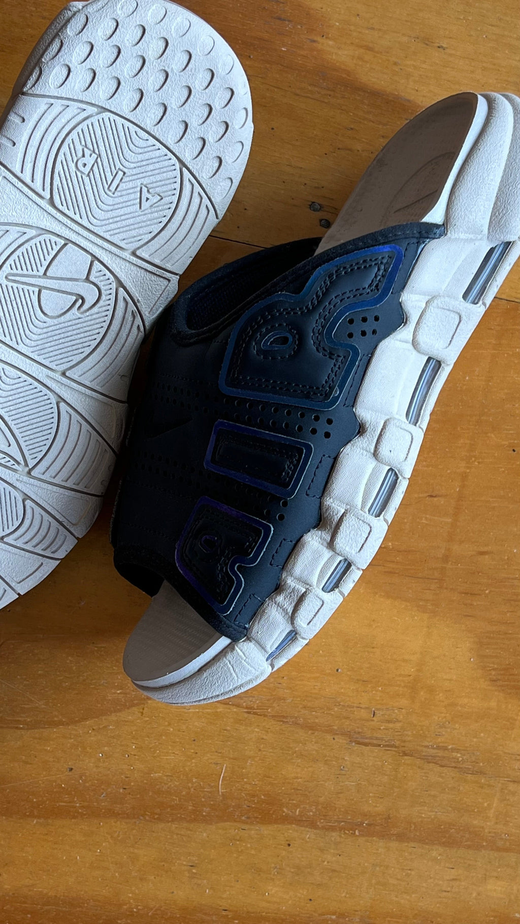 Nike Air more uptempo slide sanddrift