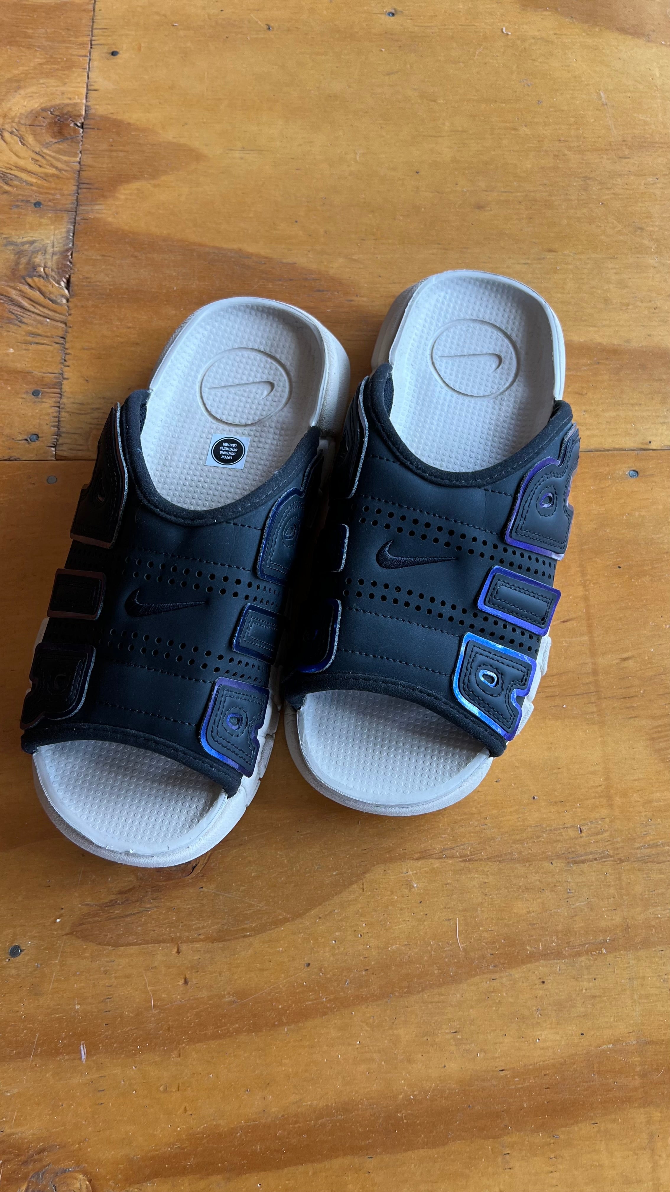 Nike Air more uptempo slide sanddrift