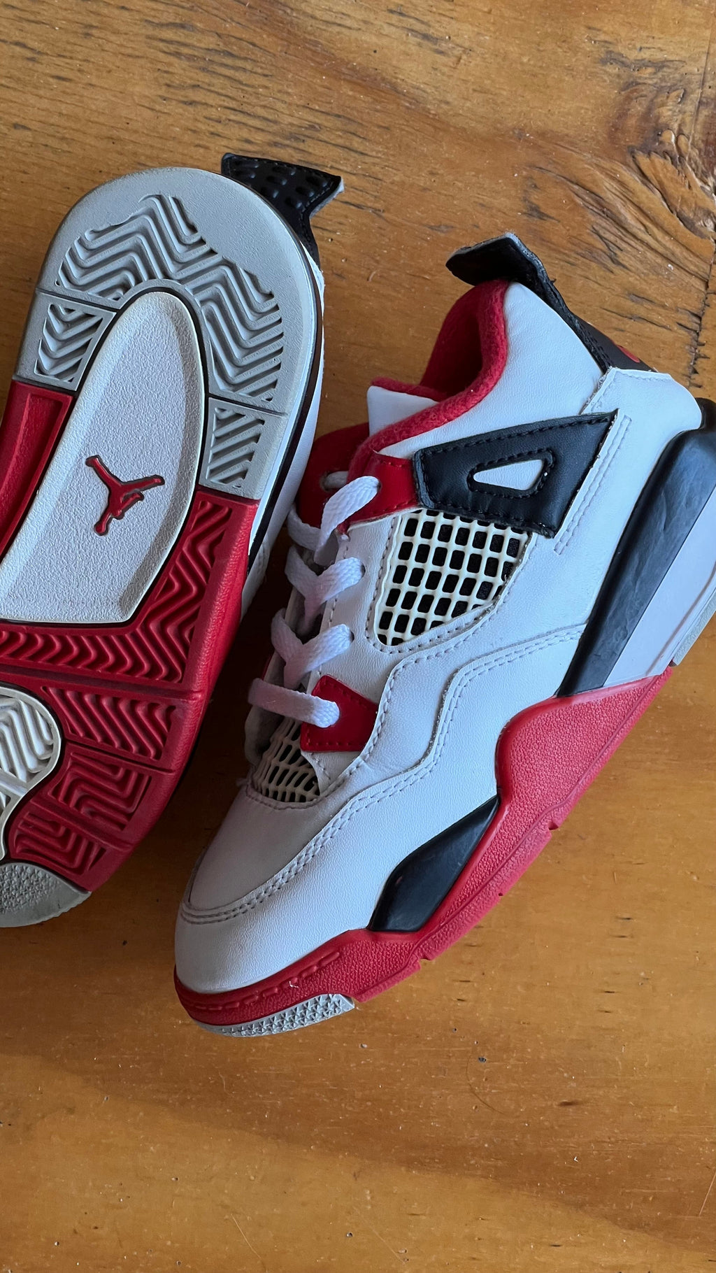 Air Jordan 4 retro fire red niño