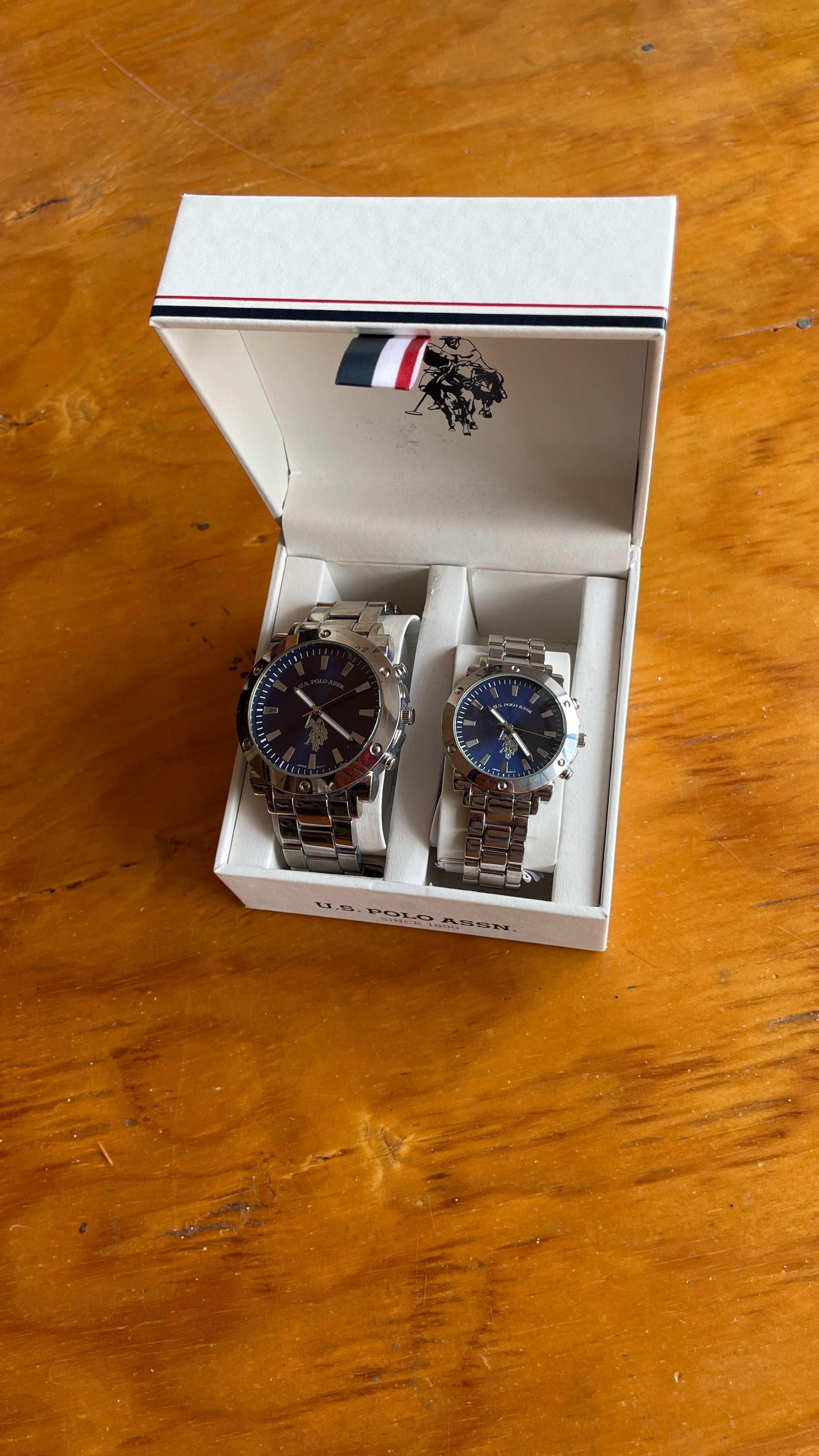 U.S Polo Assn Couple Association Watch Silver