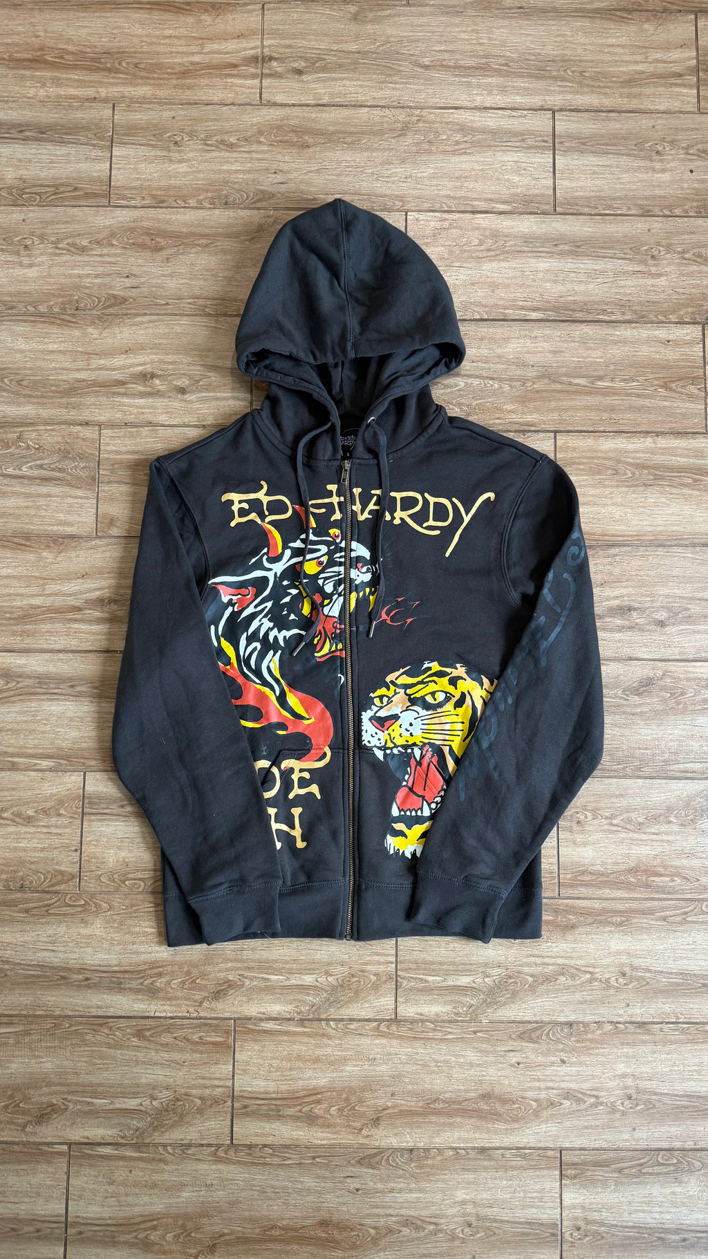 Ed Hardy Tigers Graphic Hoodie Full Zip