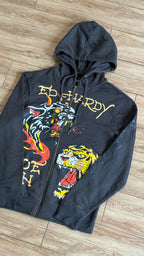 Ed Hardy Tigers Graphic Hoodie Full Zip