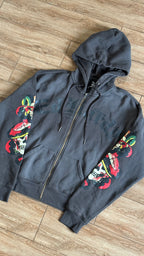 Ed Hardy Sunfade Grey Hoodie Full Zip