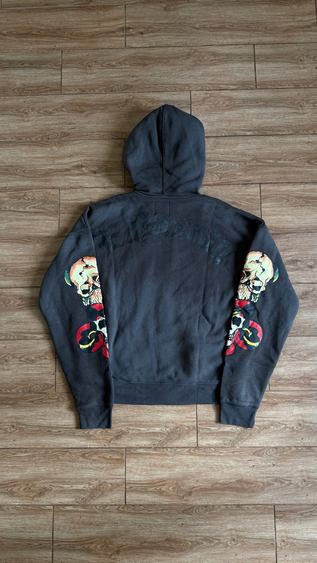 Ed Hardy Sunfade Grey Hoodie Full Zip