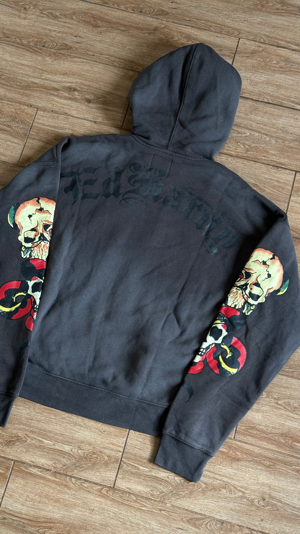 Ed Hardy Sunfade Grey Hoodie Full Zip