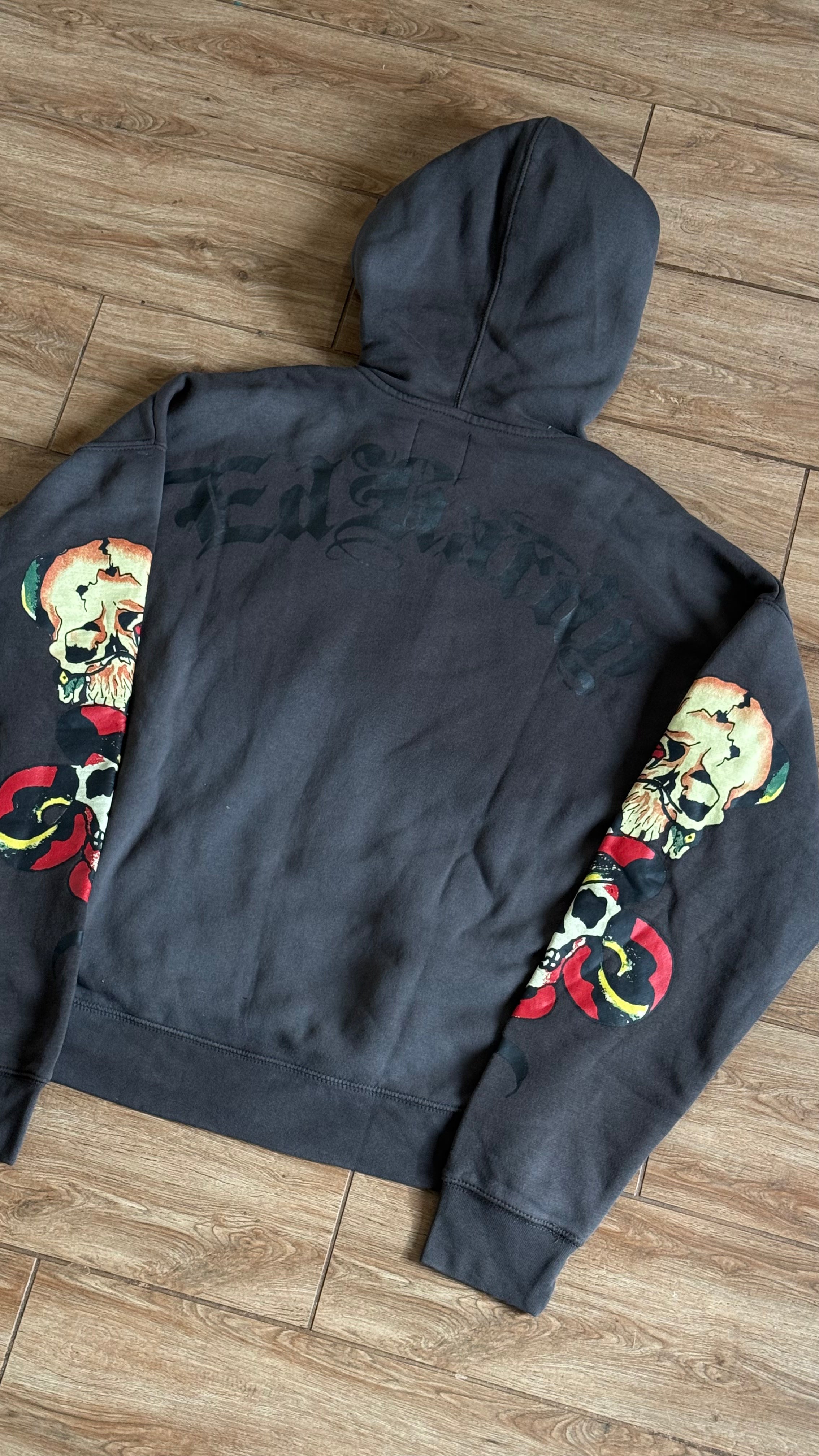Ed Hardy Sunfade Grey Hoodie Full Zip