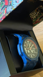 Ed Hardy Blue Camo Chronograph Silicone Watch