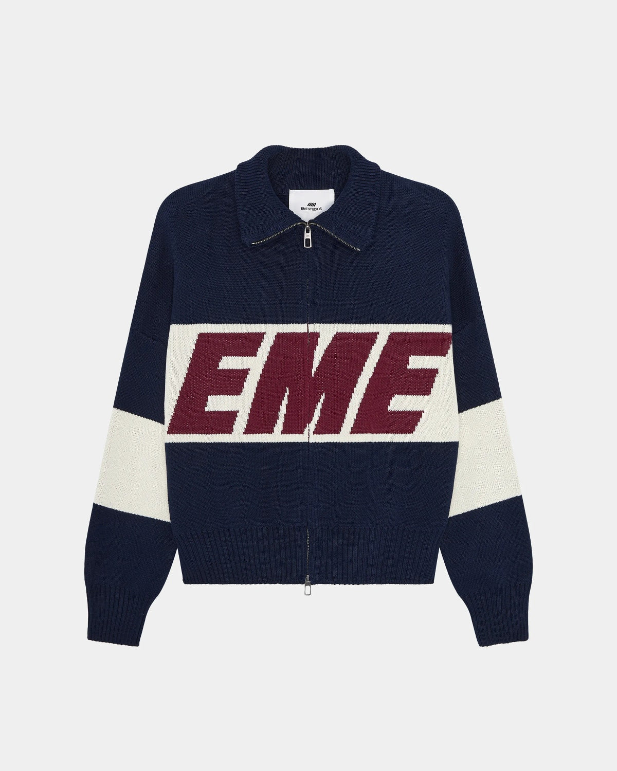 Eme Studios Thrill Navy Zipper Knit