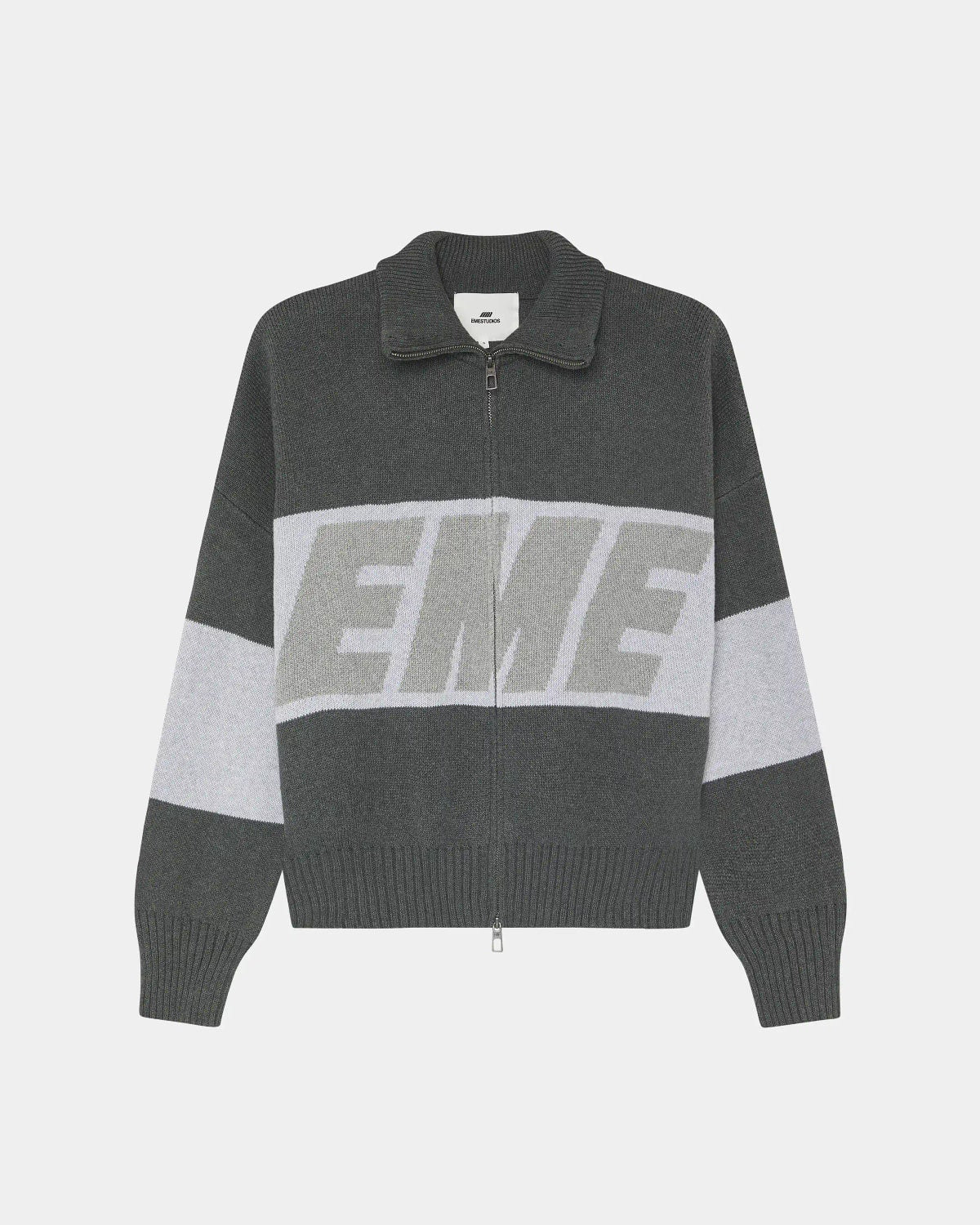 Eme Studios Thrill Grandpa Grey Zipper Knit